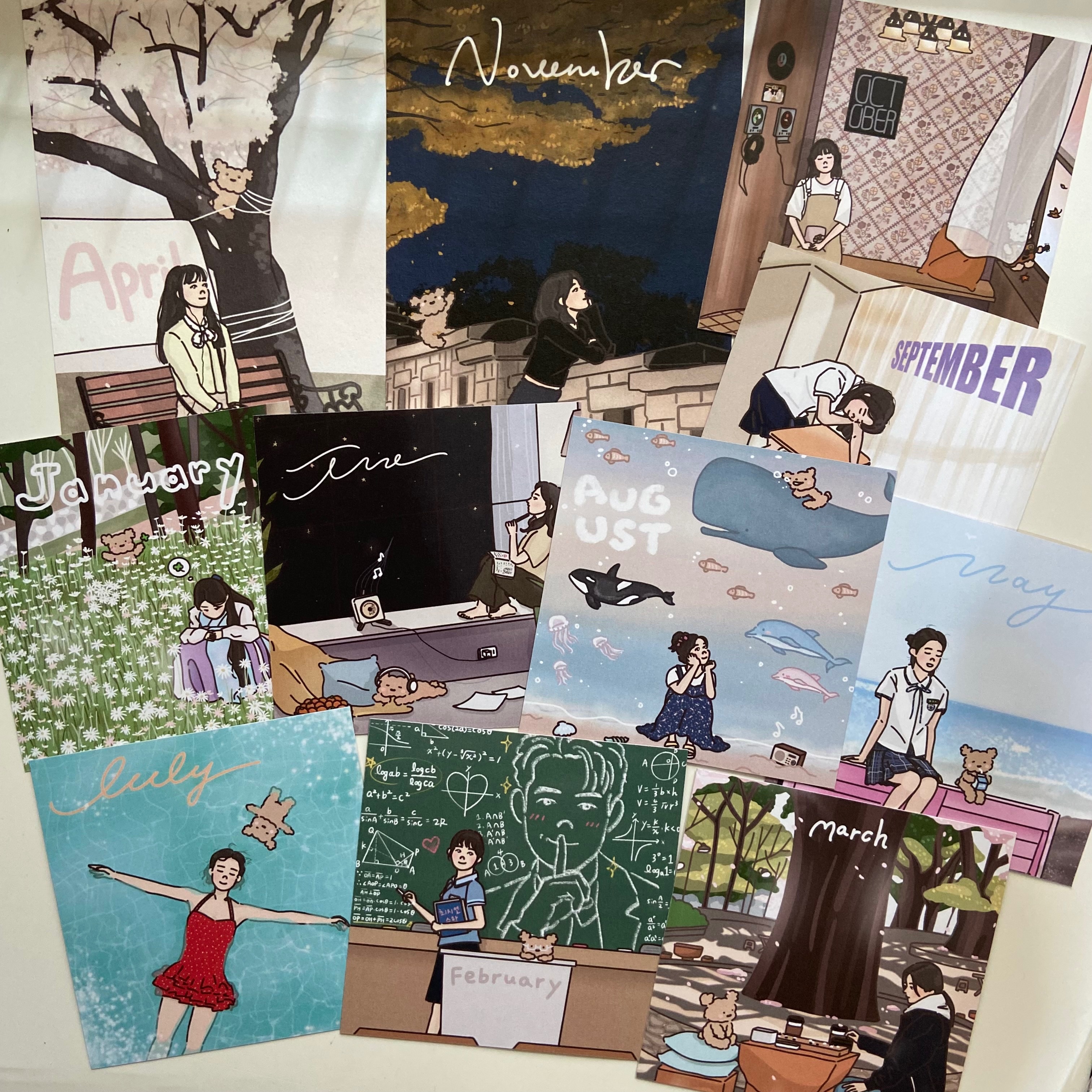 【✨新款上架】💛月份明信片（15款）｜heehee’s