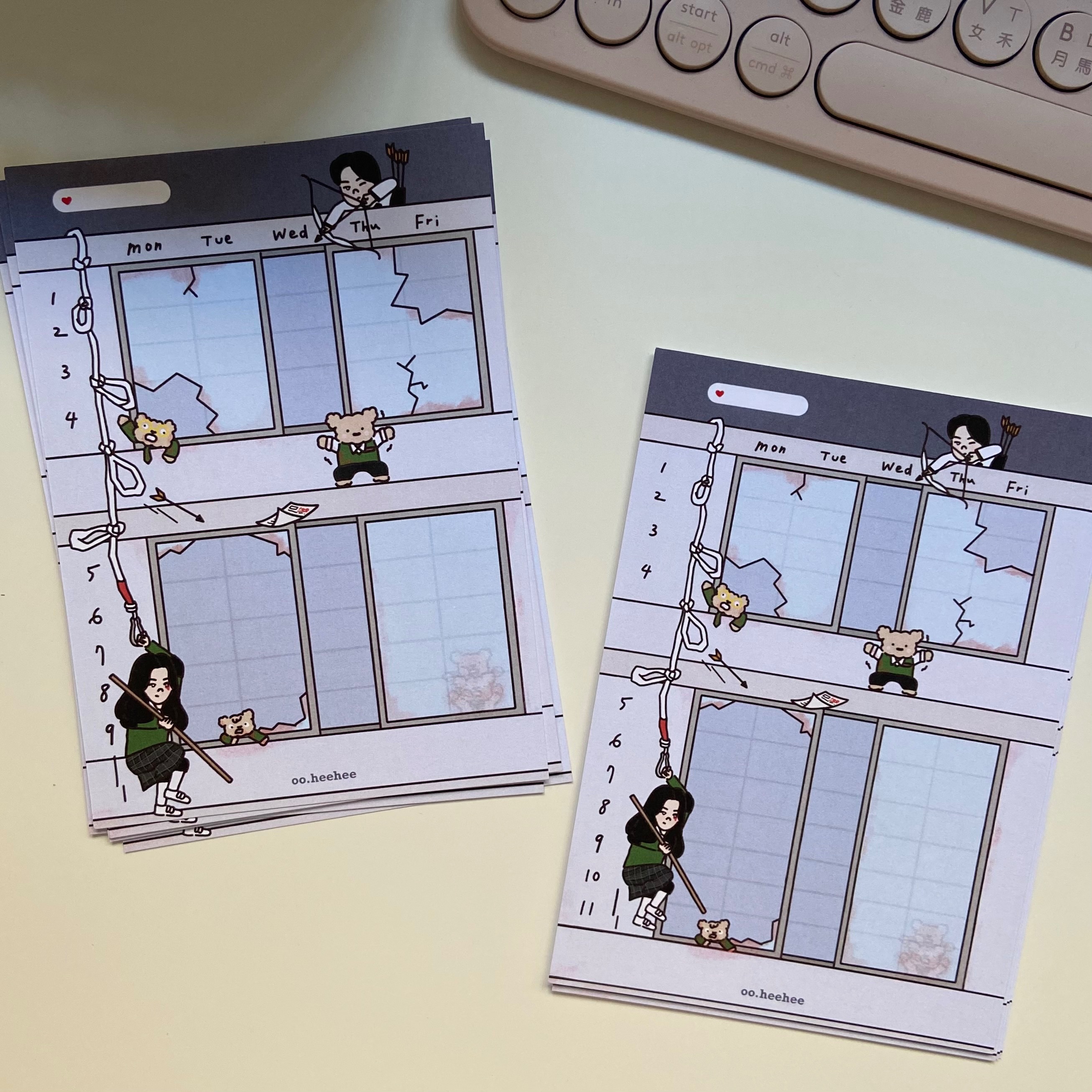 不想開學⋯🧟‍♀️ 殭屍校園風課表（9節、11節）｜heehee’s