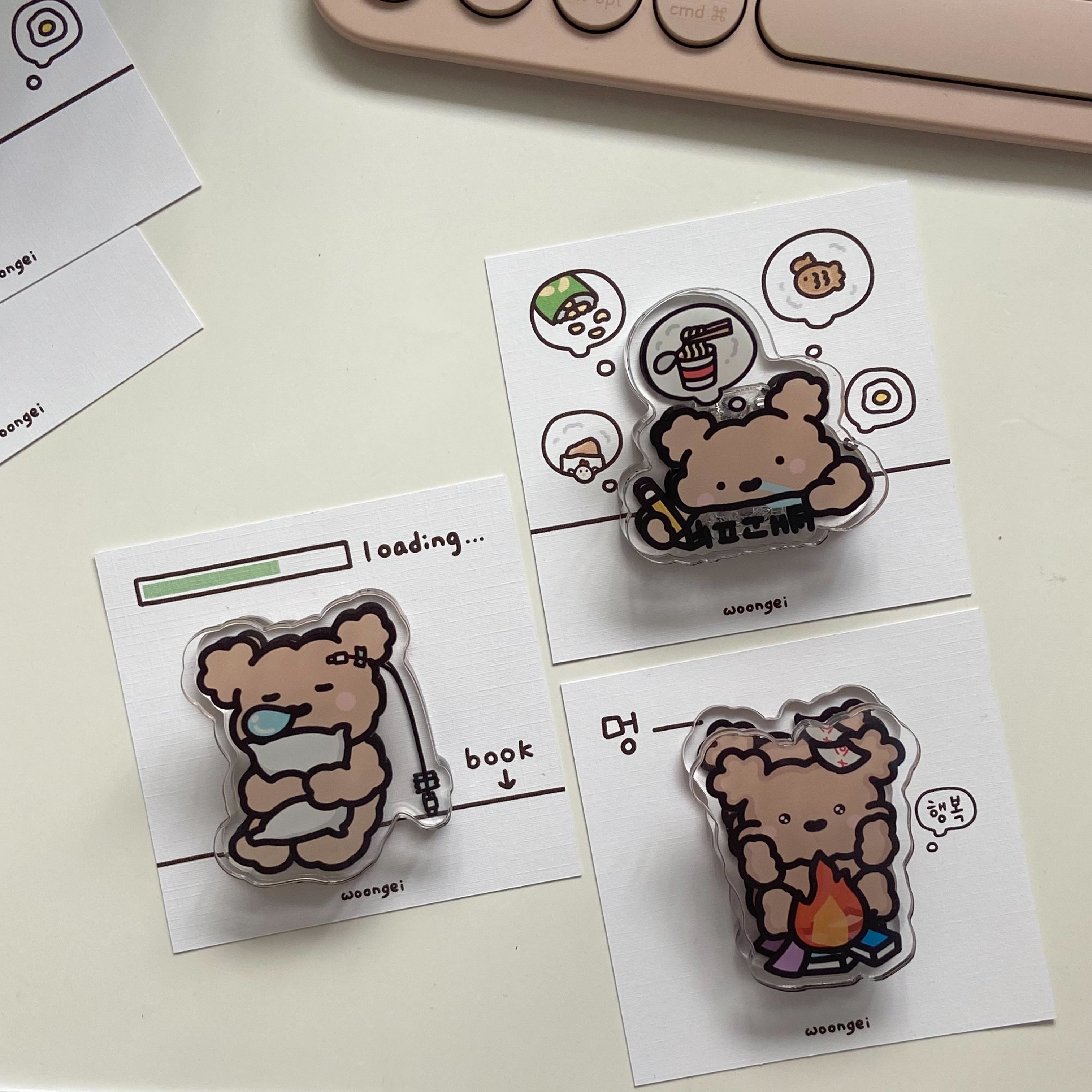 🧸 小雄不愛讀書系列 壓克力夾（3款）