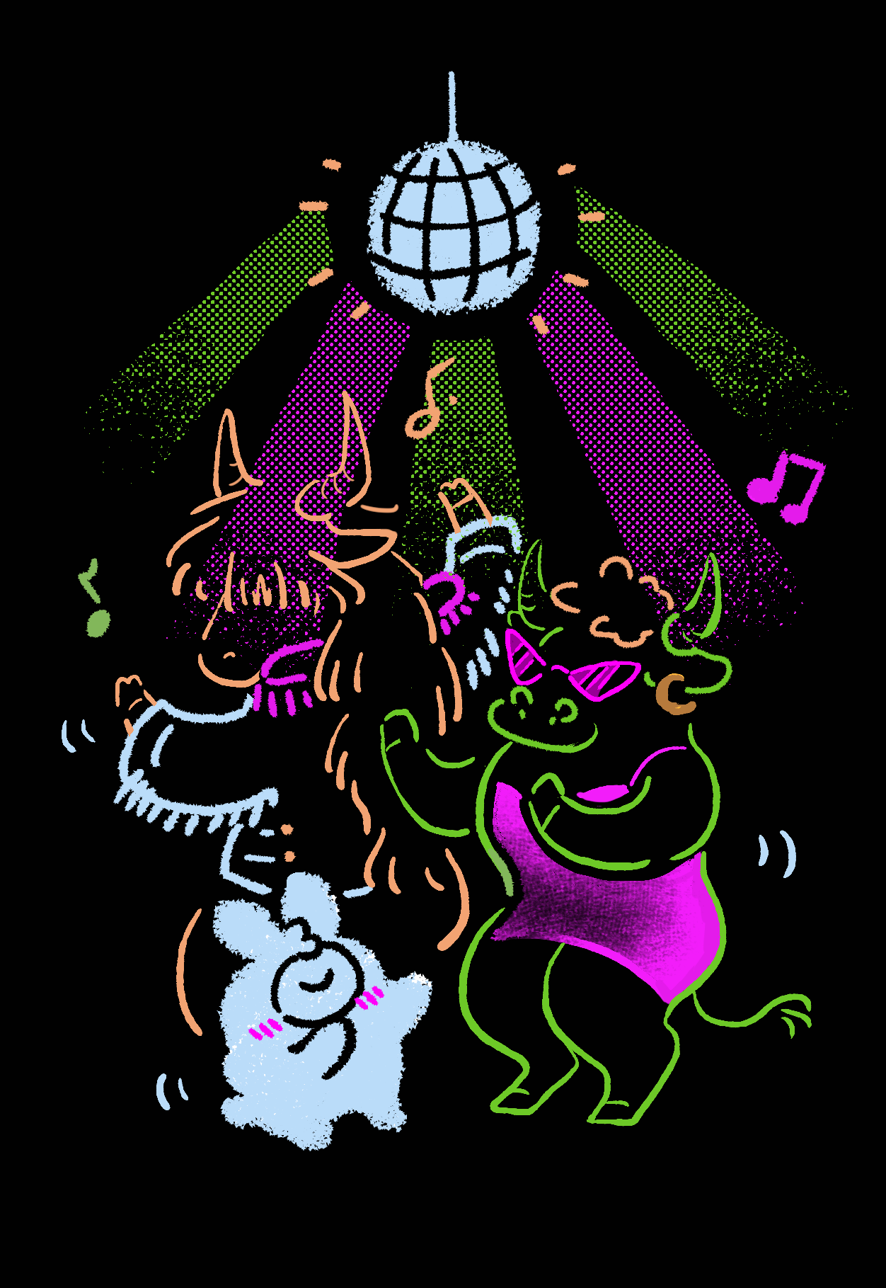 夜店牛牛  明信片