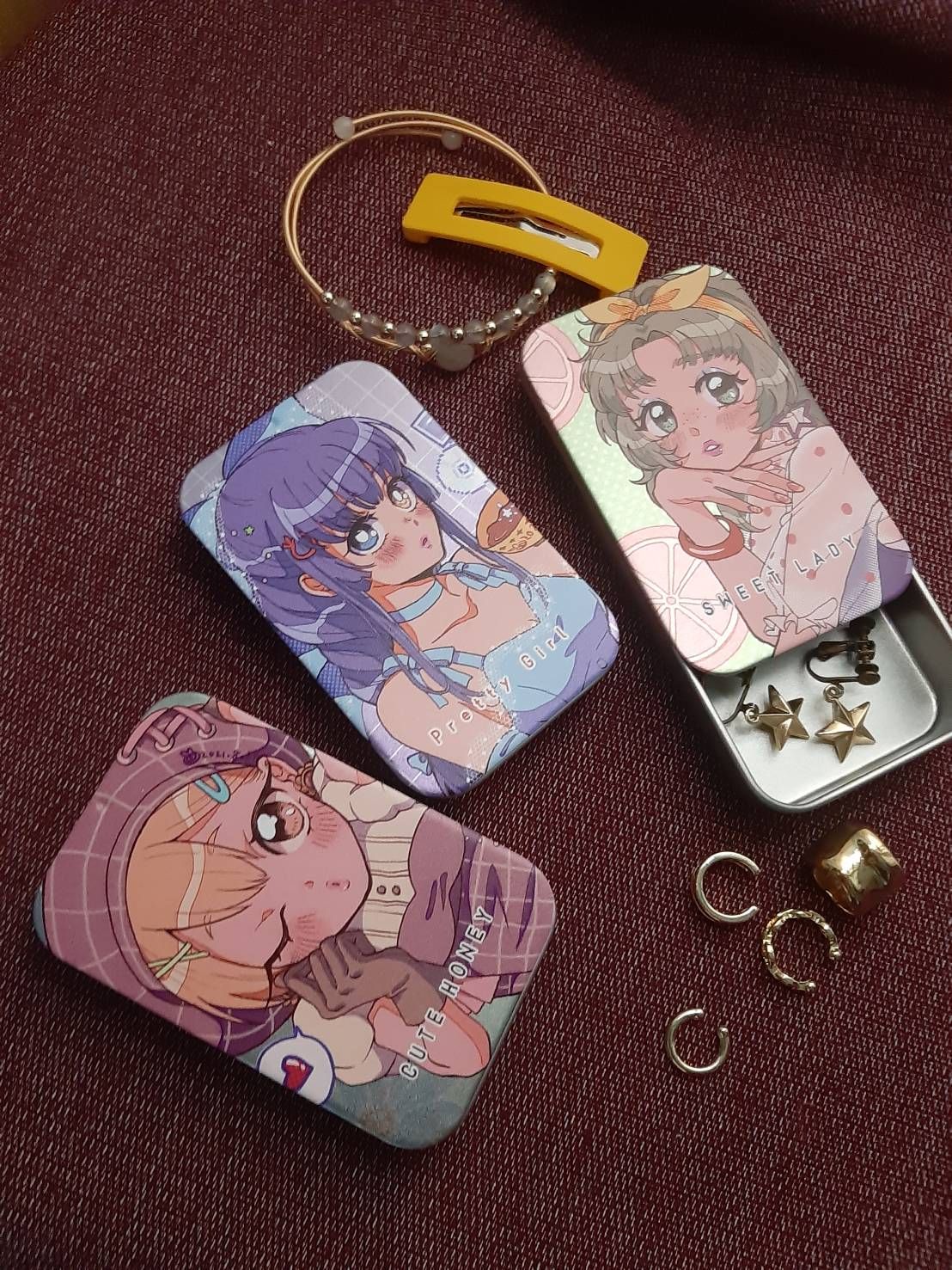 復古美少女 馬口鐵盒