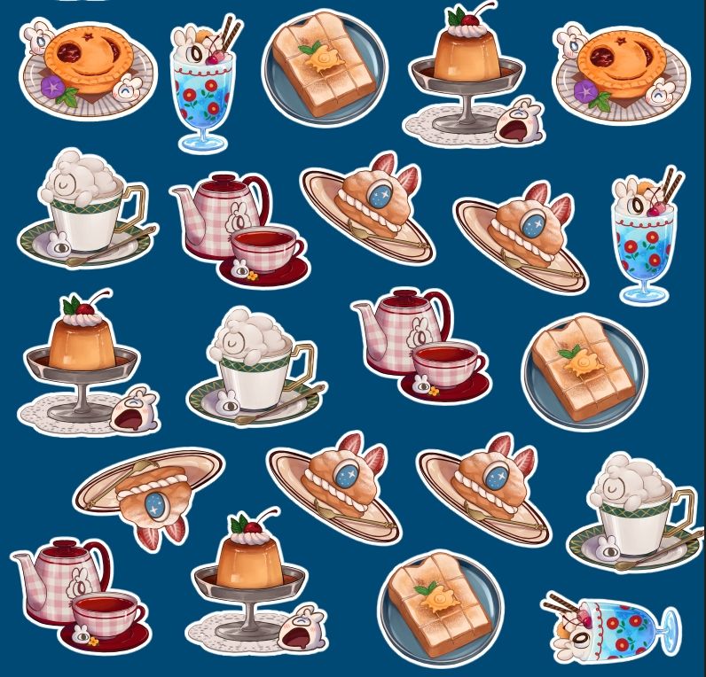 單眼小兔喫茶店貼紙