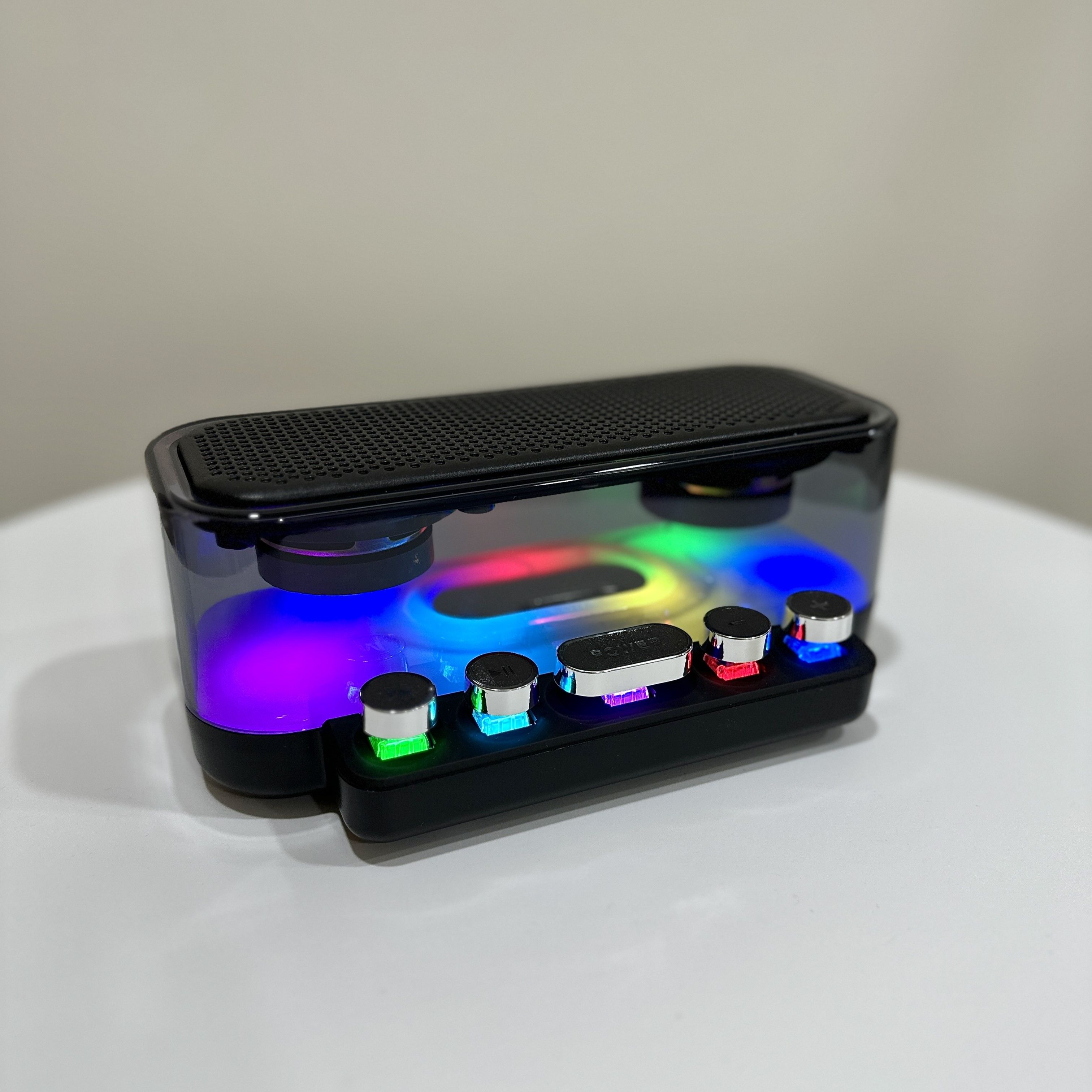 ✨黃帝超限量✨RGB無線藍芽音響 桌面雙喇叭大音量 超重低音炮 12種燈光變換 買回去讓你彷彿置身夜店