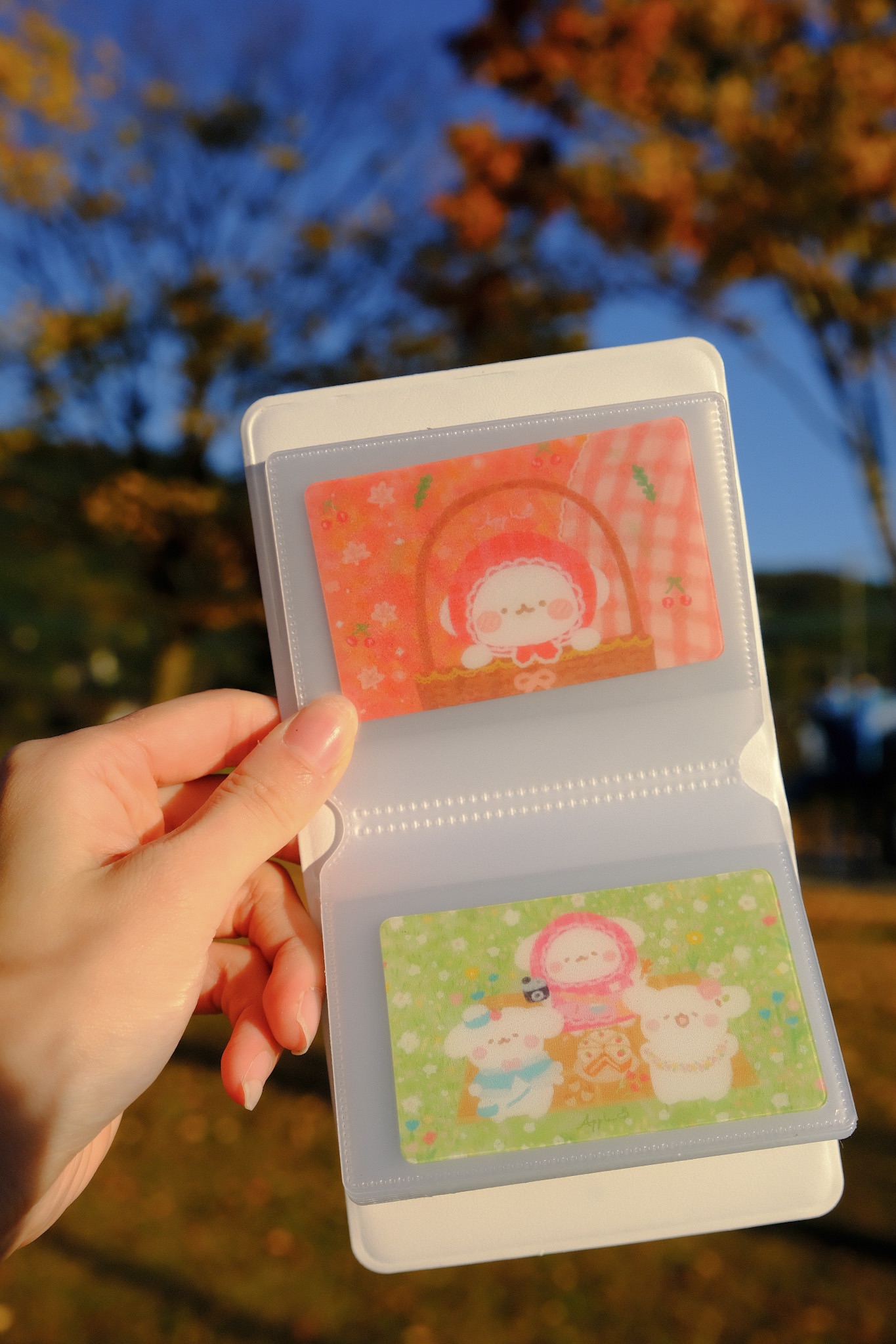 垂耳兔光柵雙變卡（綠油油草地｜紅紅楓葉）