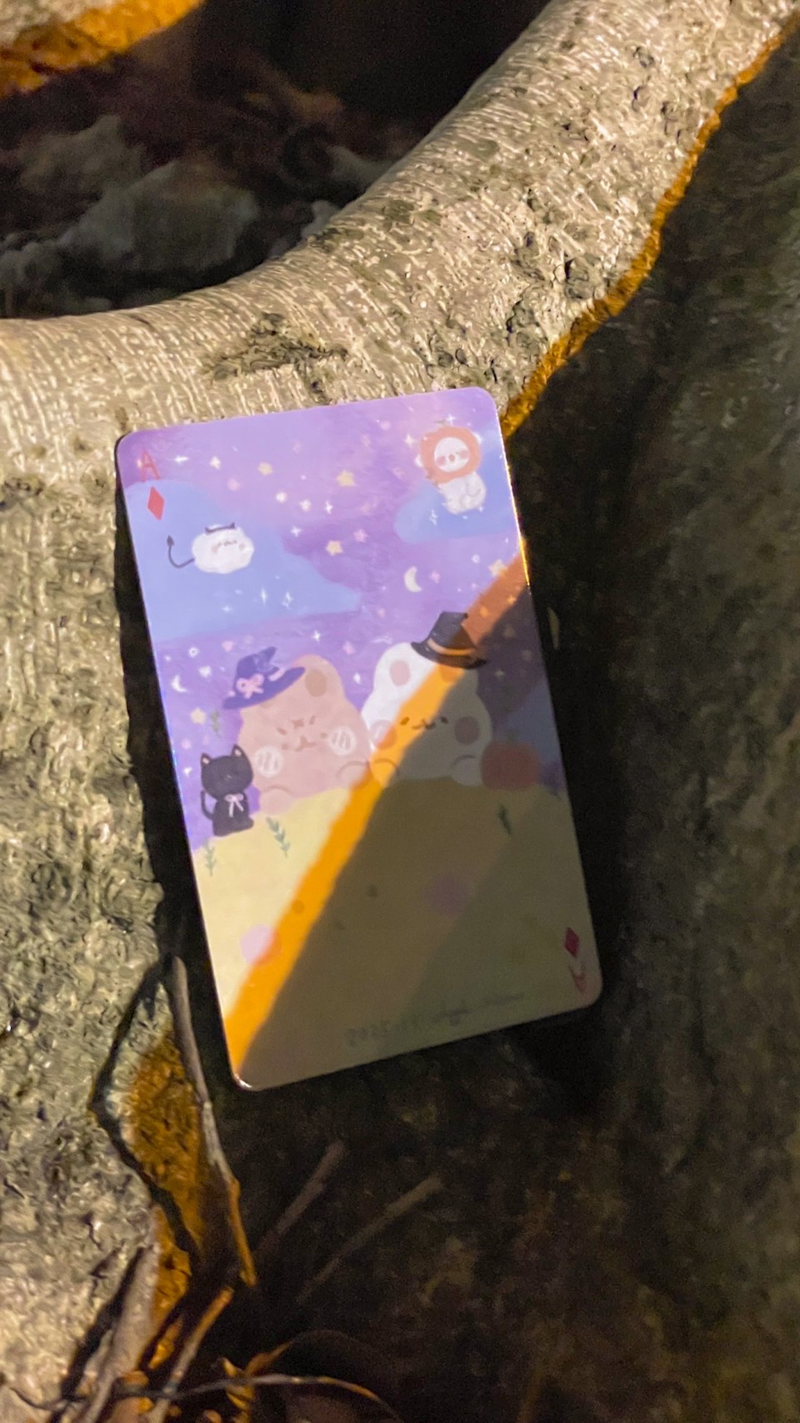 2025/11 雷射厚磅市集小卡-小寵物的萬聖節（菱形1）