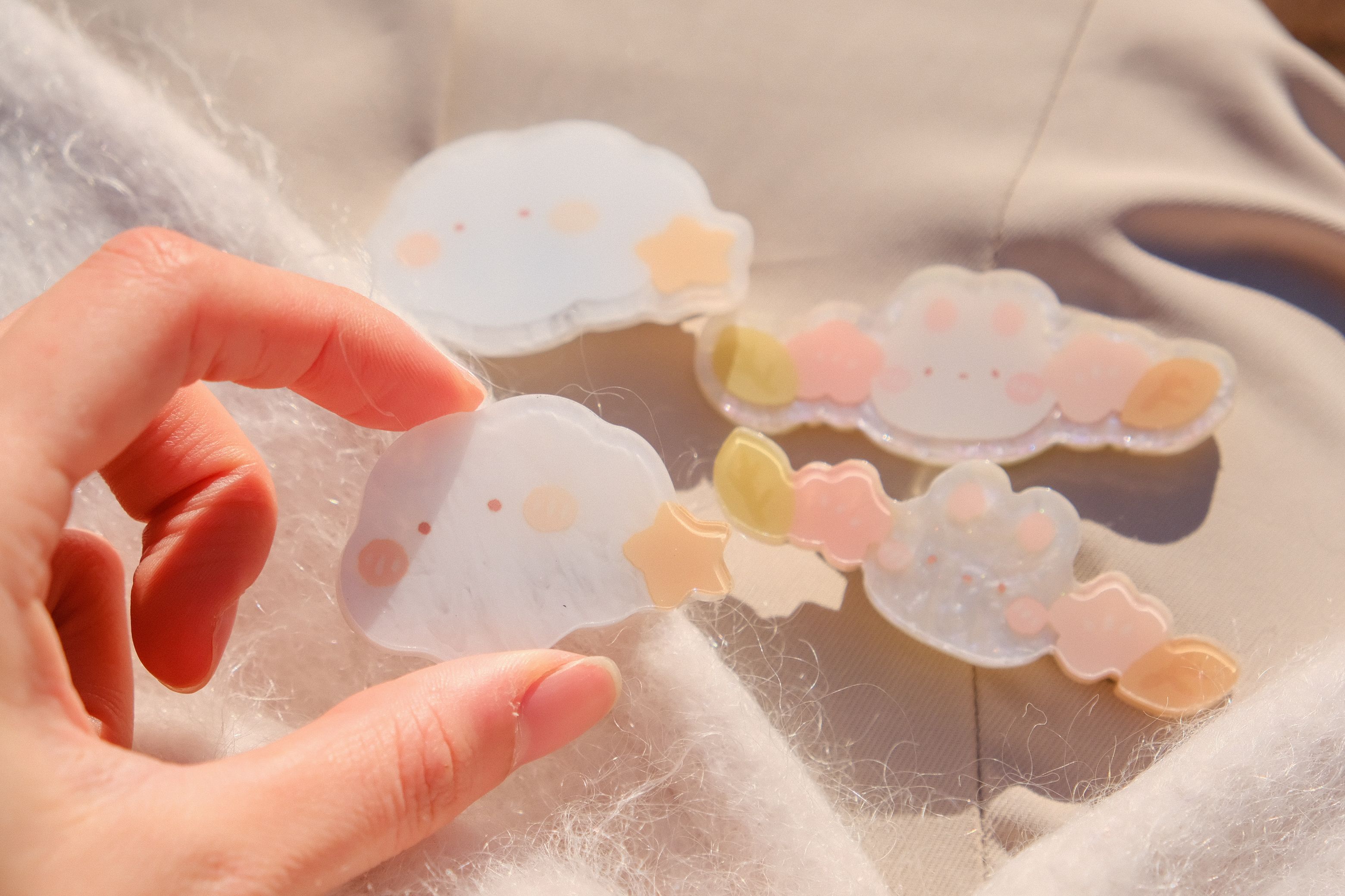 精緻雲母板髮夾（四款）