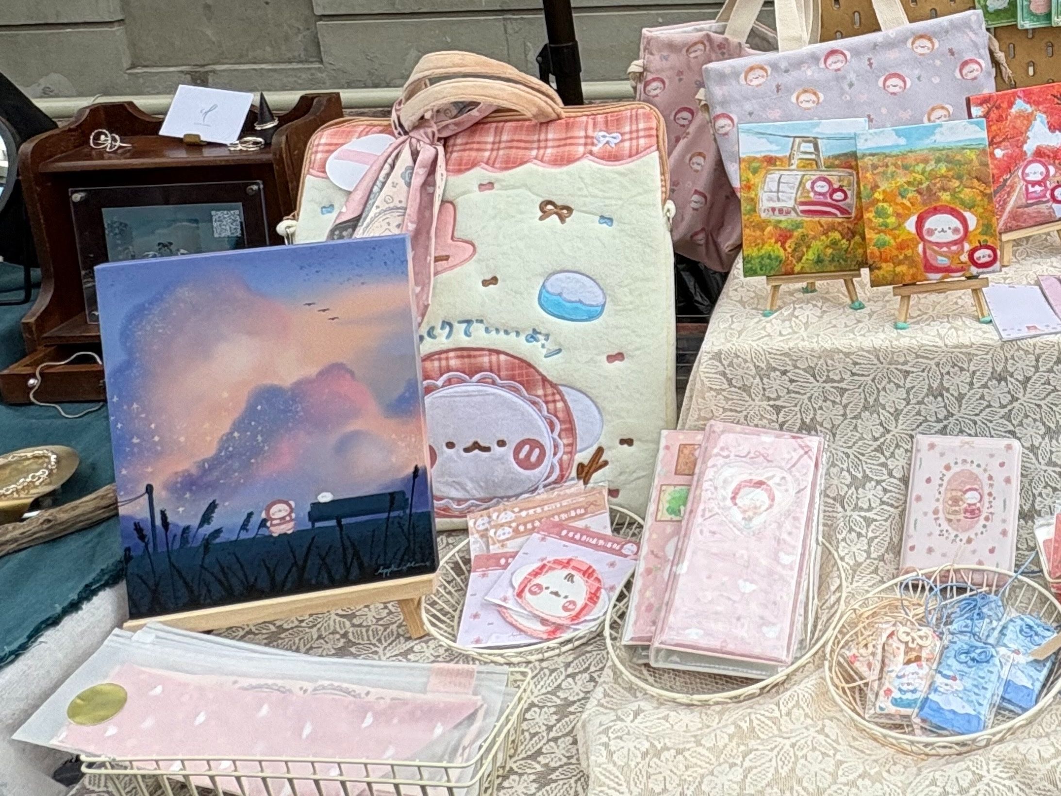 無框畫『垂耳兔與夢幻雲彩的傍晚』