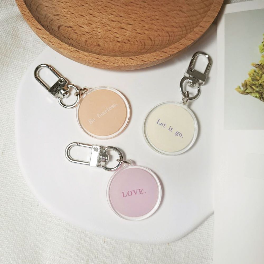 【簡短英文款】壓克力鑰匙圈