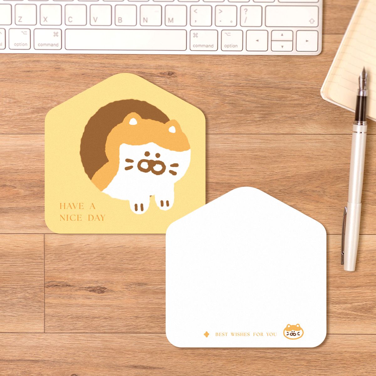 【可愛造型卡片】雙面印製 生日卡片 小卡 萬用卡片 贈硫酸紙信封