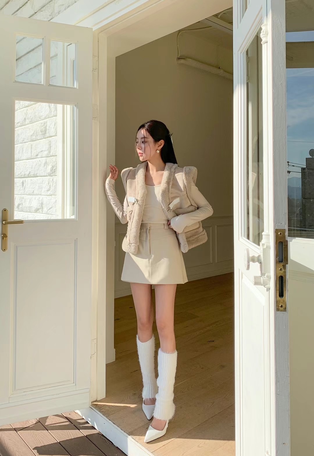 I Beauty 🇰🇷韓國東大門代購 純色 毛絨 無袖馬甲