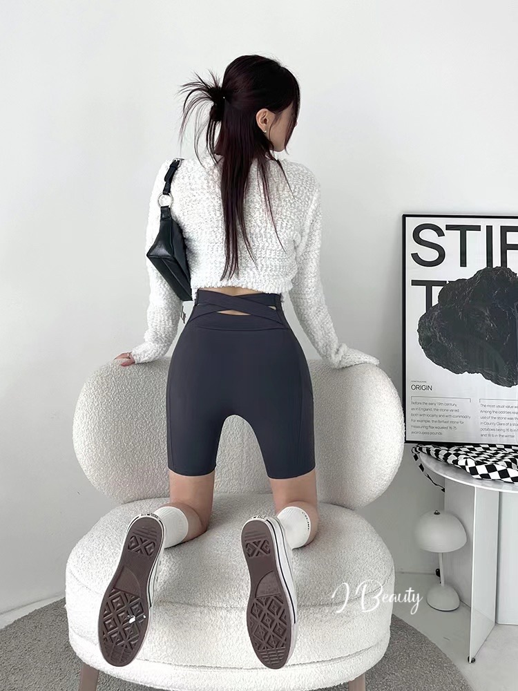 I  Beauty 🇰🇷韓國東大門代購 純色 高腰 修飾 假胯墊 打底褲 韻律褲