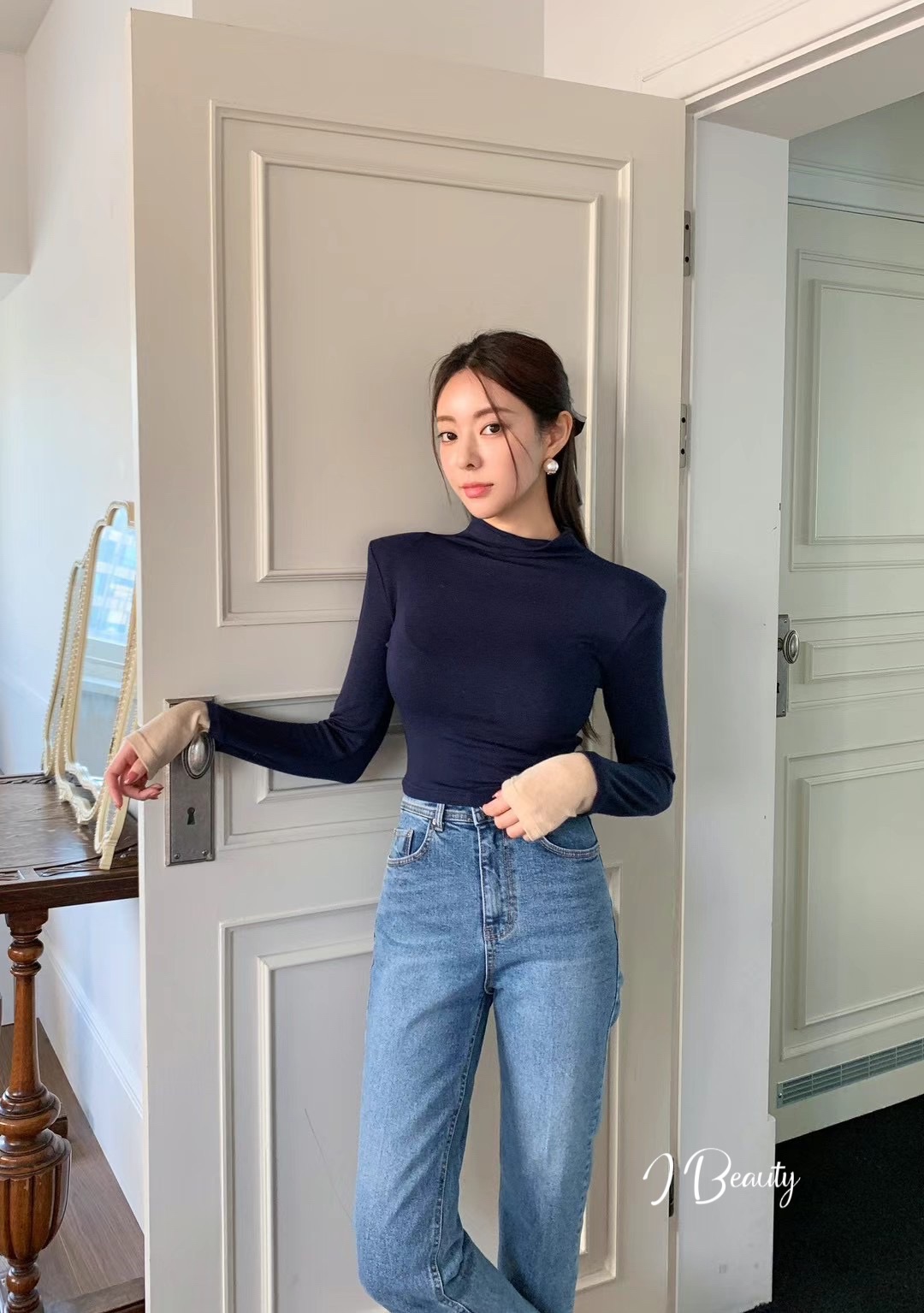 I Beauty 🇰🇷韓國東大門代購 洋氣 時尚 撞色 長袖 T恤