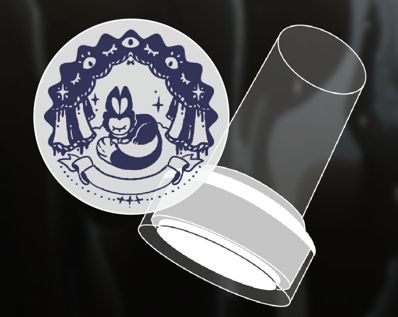 hazbin hotel keekee 收納印章 墨藍光敏印油
