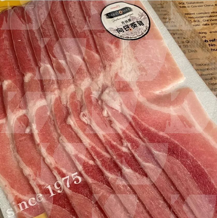 西班牙向日葵豬-五花厚切燒肉片，250g