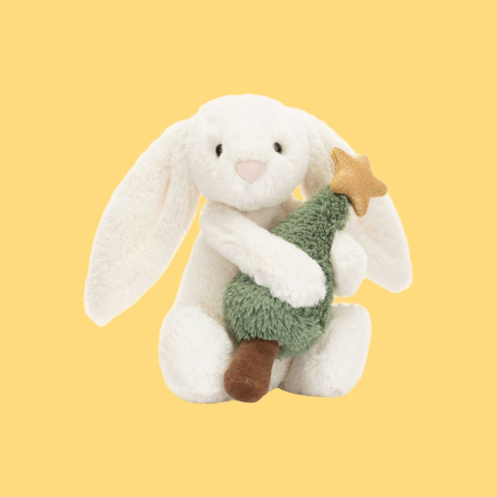 ［美國購入］🎄 Jellycat 18cm聖誕樹兔 聖誕節限定 Bashful Bunny 聖誕禮物 生日禮物