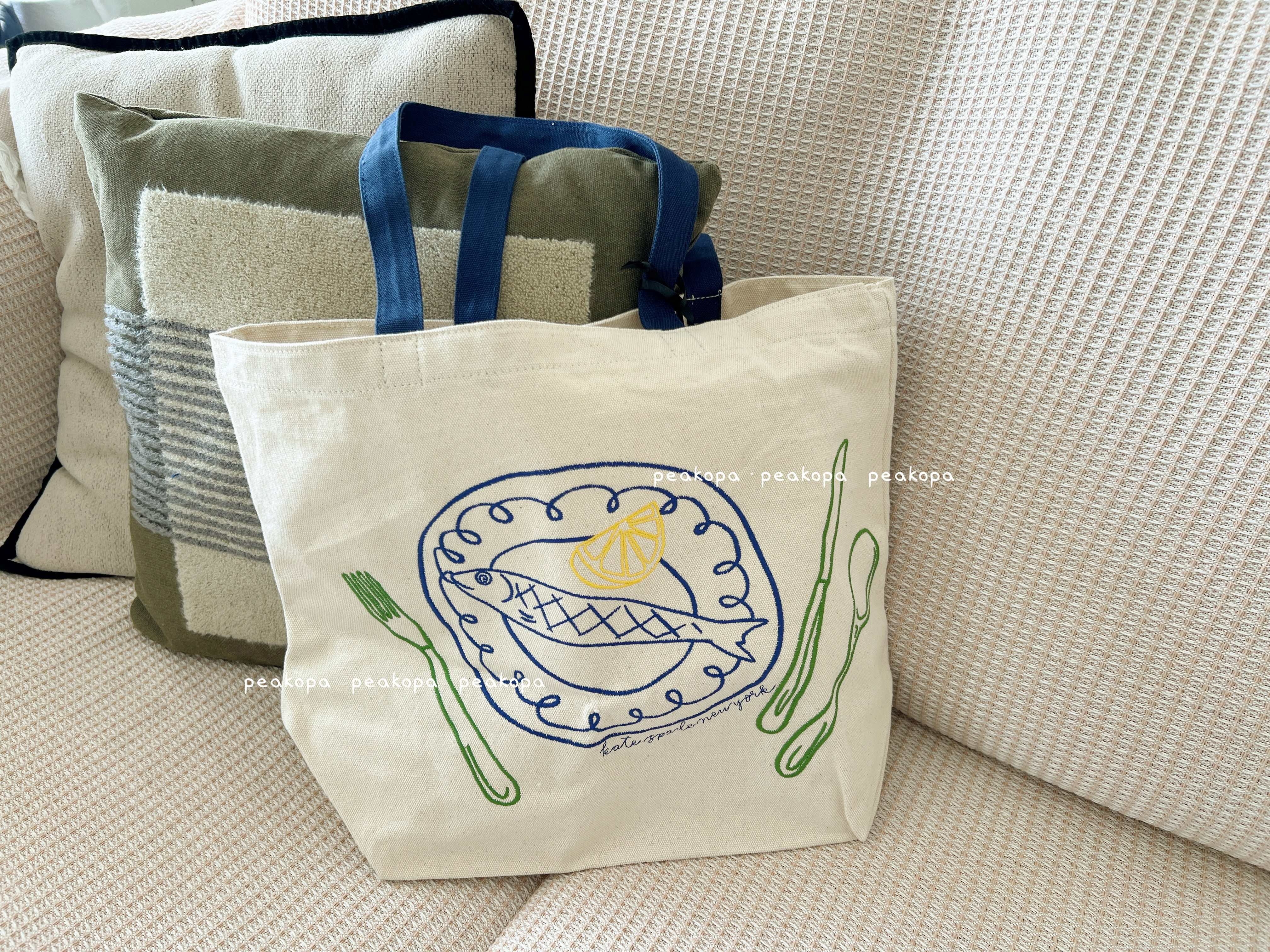 [美國品牌-現貨] Kate Spade x Target聯名 大容量刺繡托特包 外出包 日常包 大容量