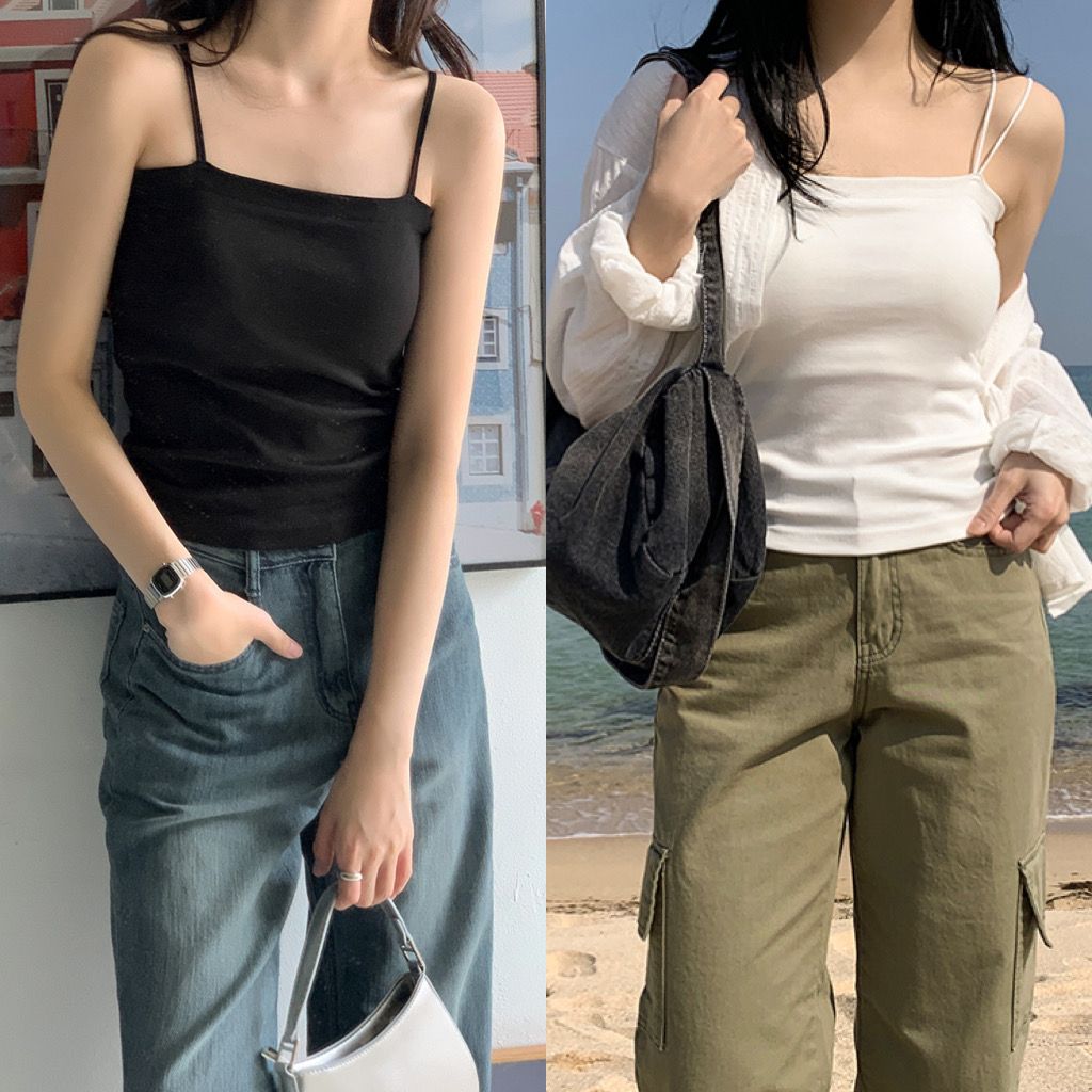 🇰🇷［韓妞穿搭-現貨］A047 98度C Bar細肩帶背心 98doci 背心 細肩 上衣 bar top