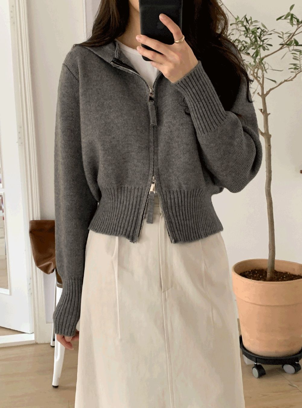 🇰🇷［韓妞穿搭-現貨］ A039 短版連帽外套 98doci 氣質 秋冬穿搭 秋季 外套 連帽外套 短版外套