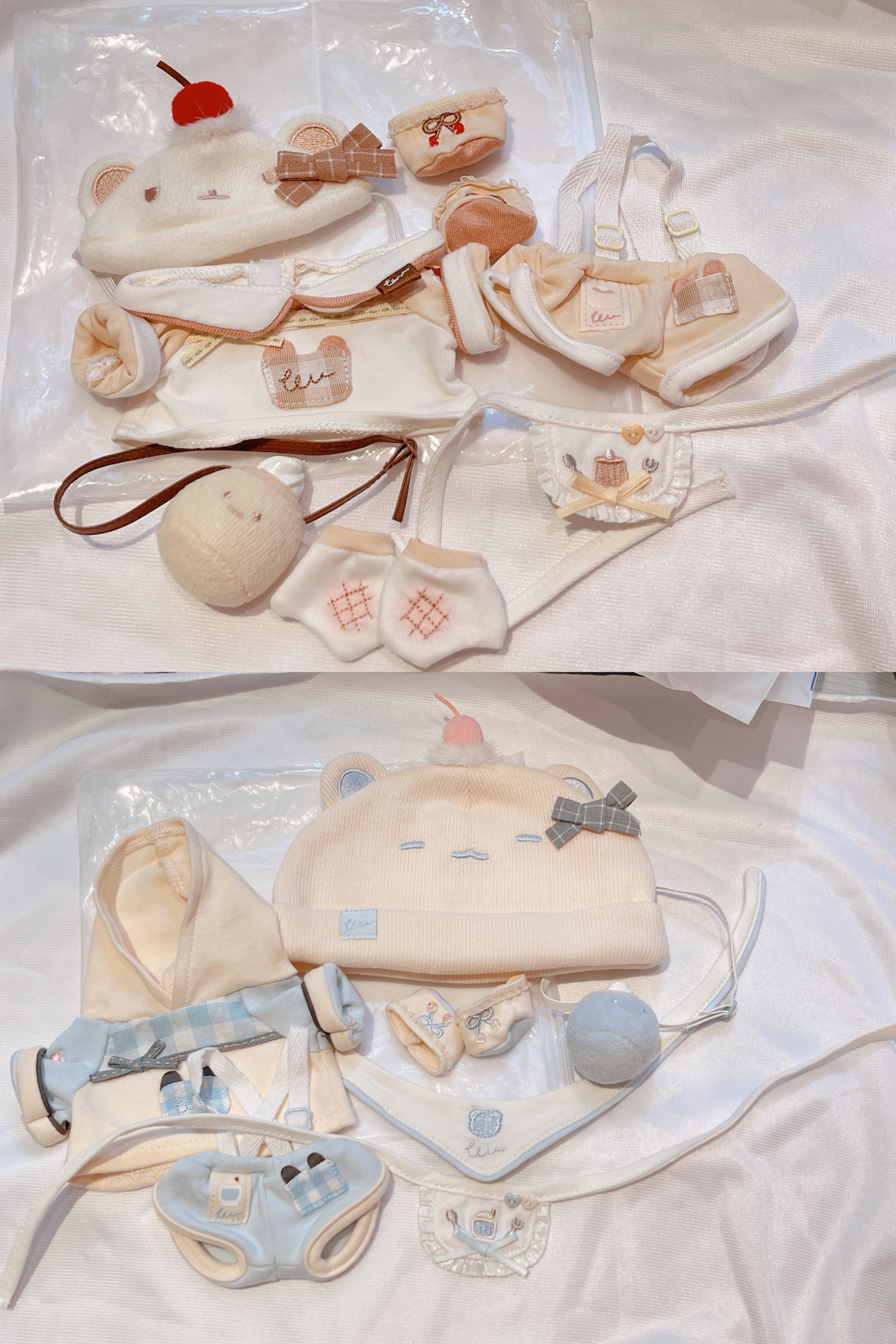 Wooble衣櫥 熊熊蘇打＆熊熊布丁+2套無透娃衣