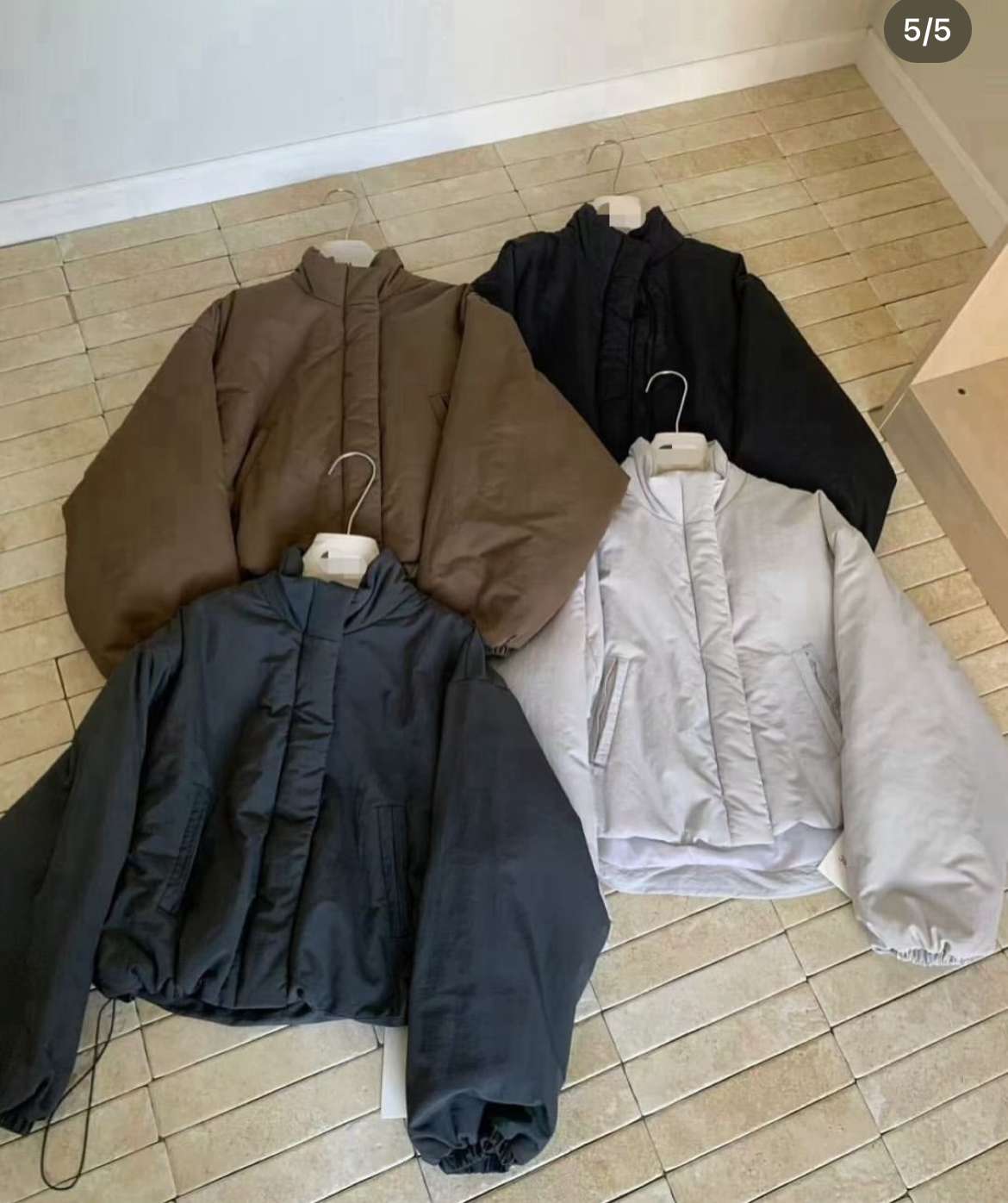 立領鋪棉短版外套