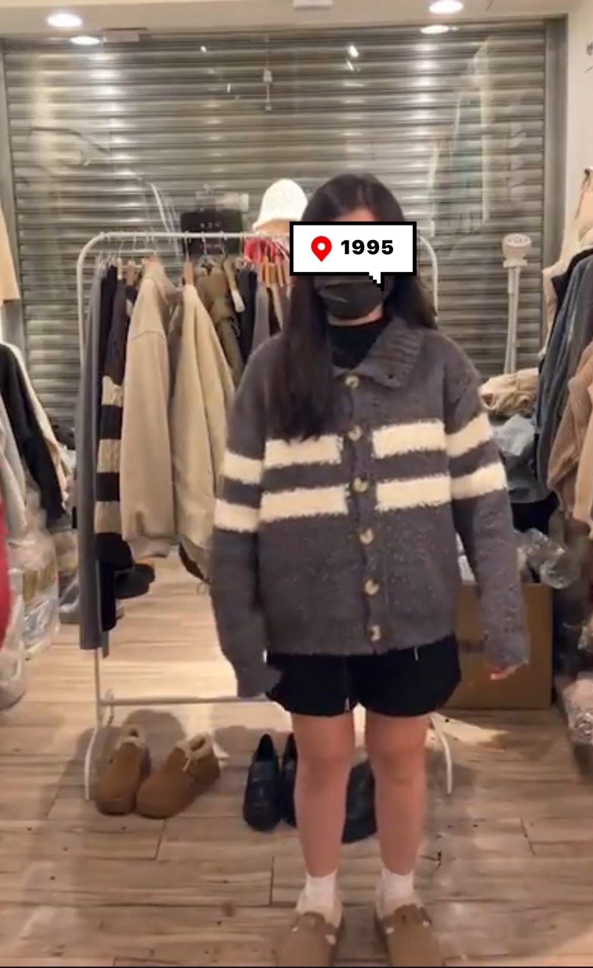 超柔軟！雙線開扣羊羔毛上衣