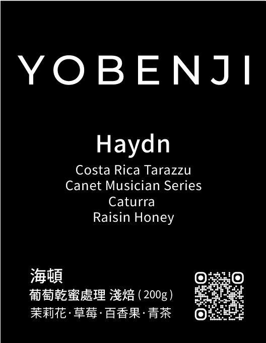 哥斯大黎加 海頓 葡萄乾蜜處理 淺焙｜茉莉花．草莓．百香果．青茶