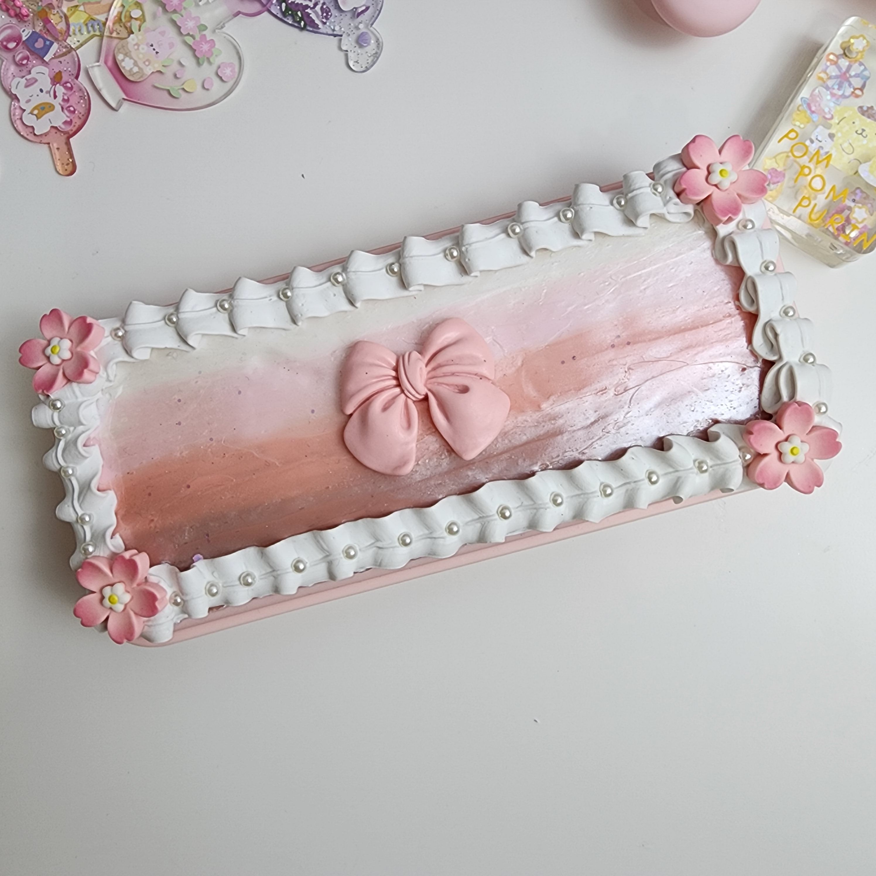 櫻花奶油膠鉛筆盒，練習品出清