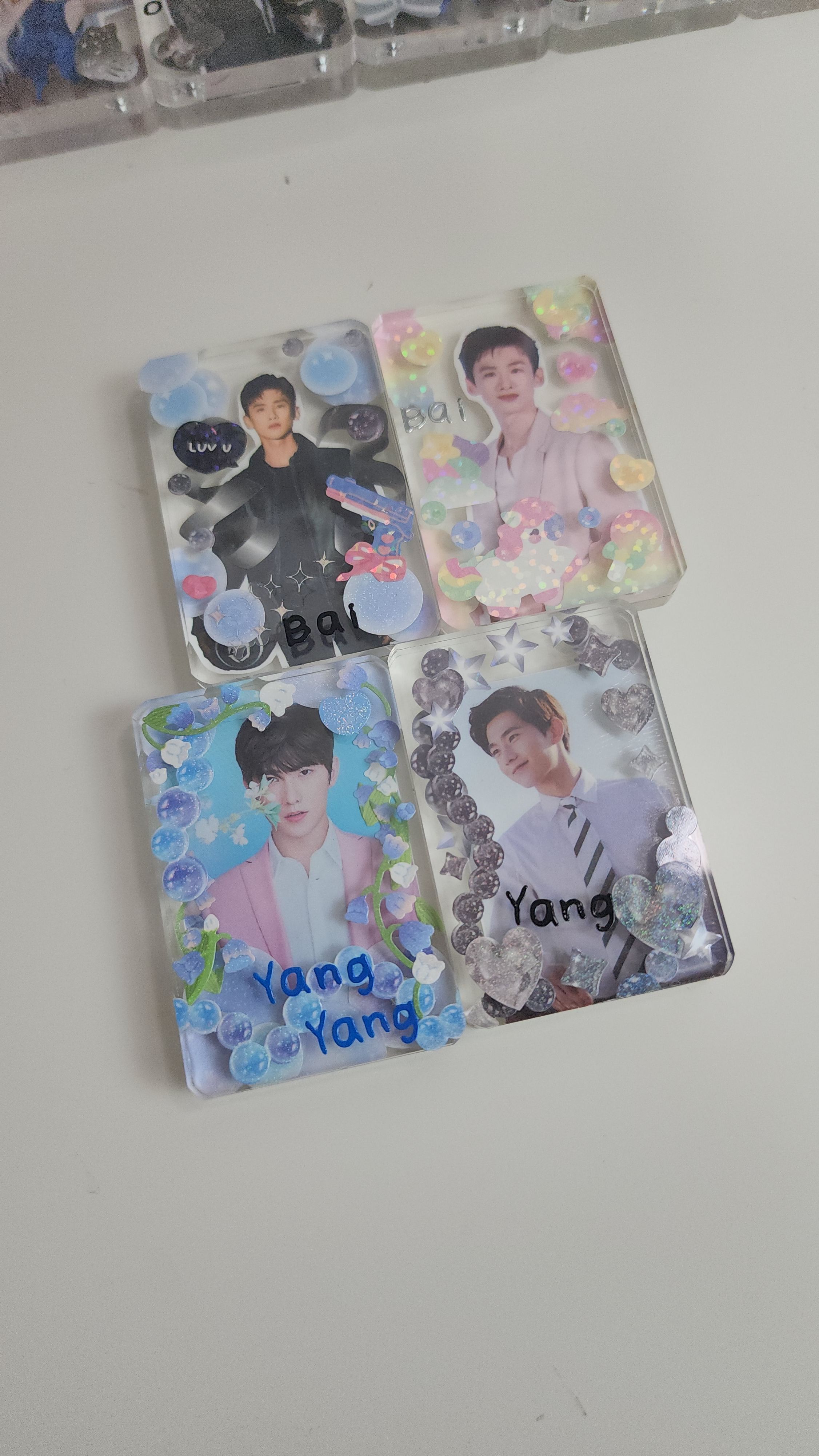 奶油膠鏡子，咕卡磚成品，全新咕卡磚十個