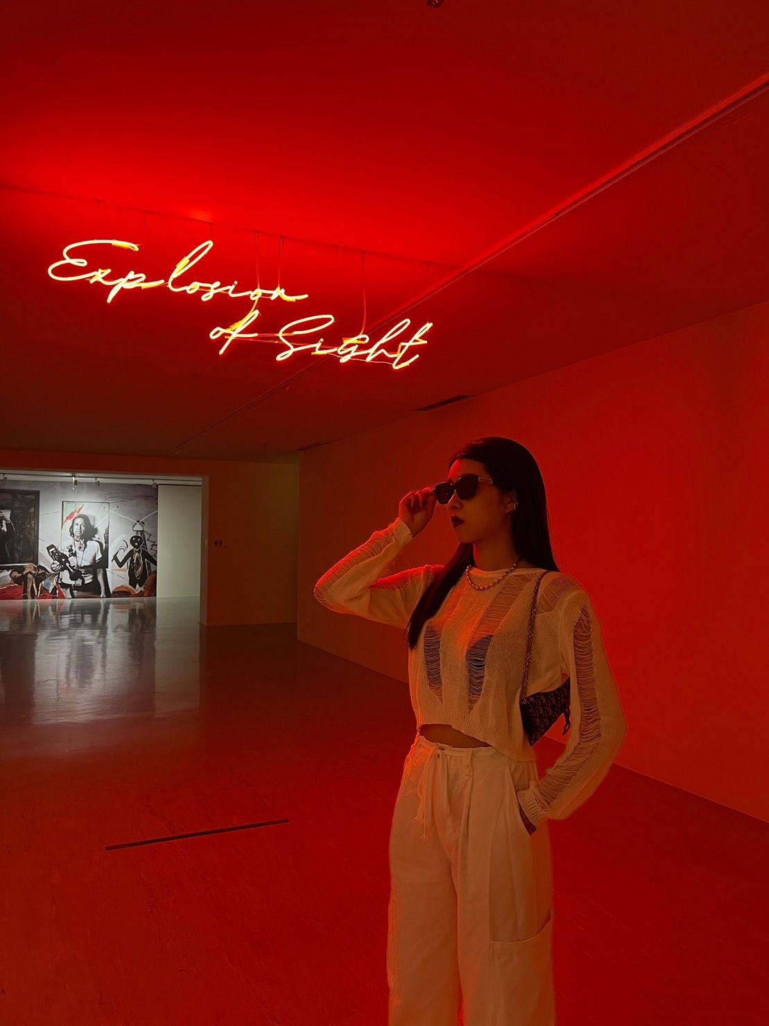 高級大黑框銀邊小臉墨鏡