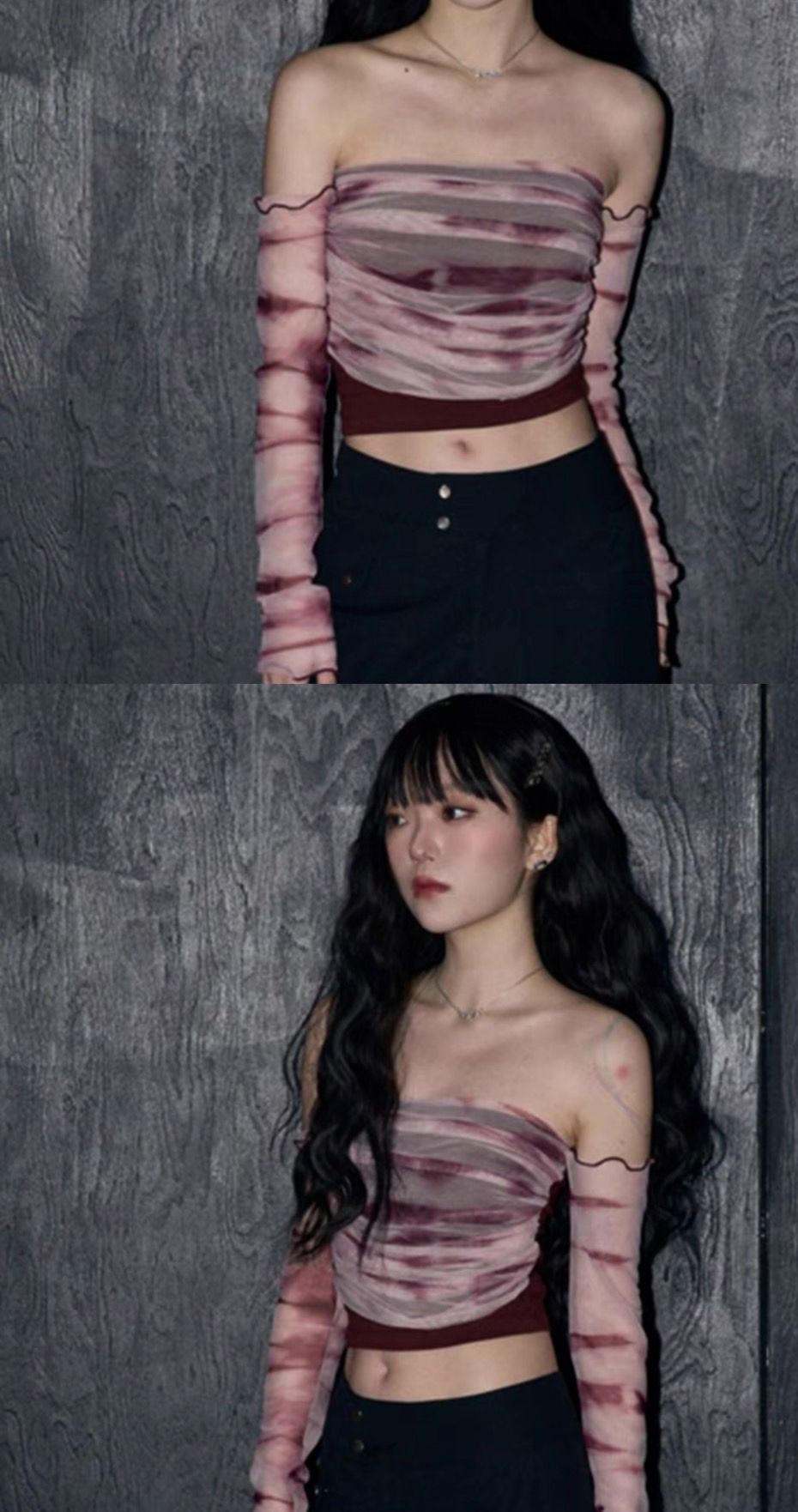 闆娘摯愛☄️性感德古拉暈染透紗彈力一字領