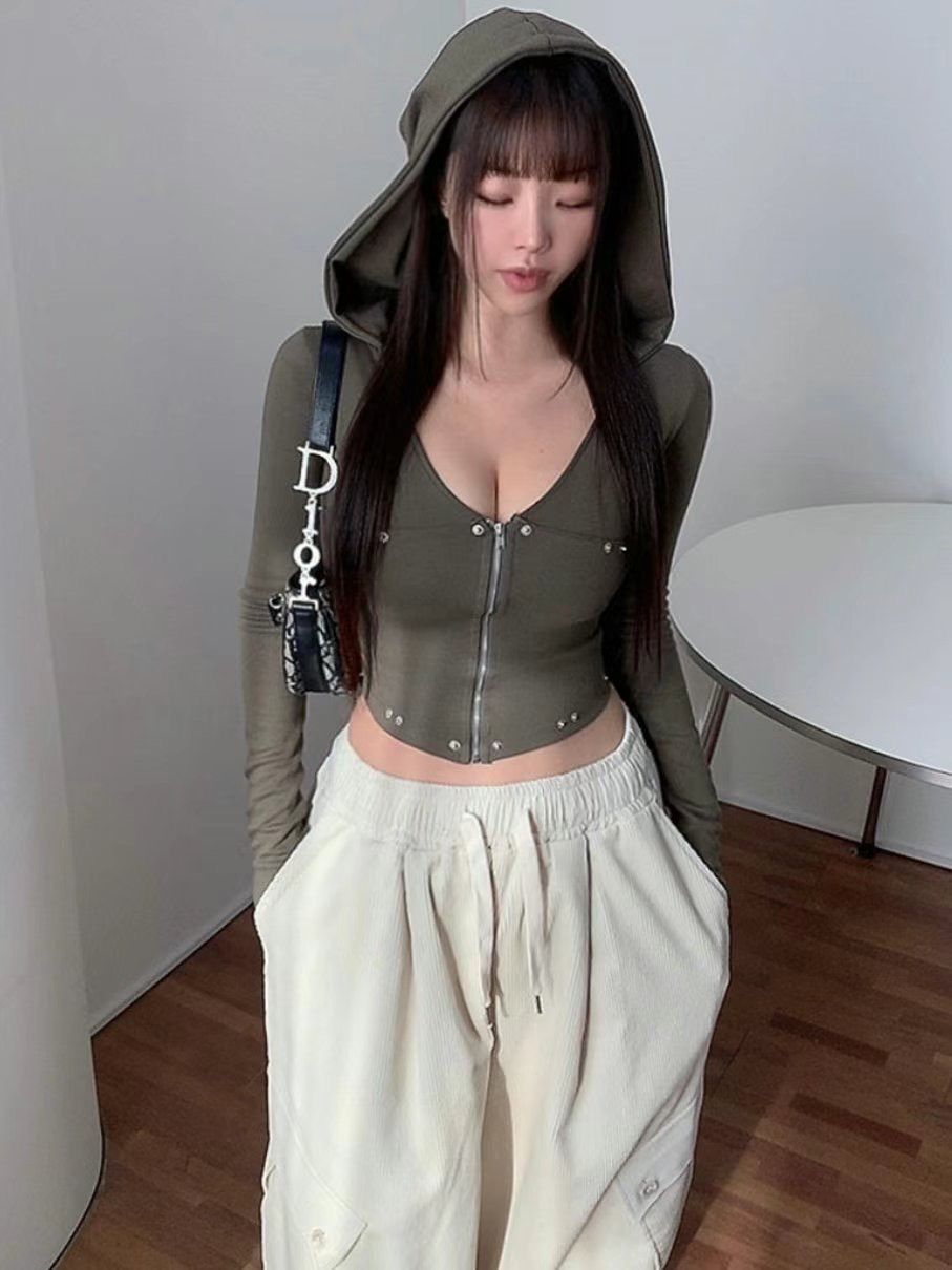 A10  Made in Korea🇰🇷爆款🔥Hypebabe Zip-Up巨顯身材連帽外套（D Cup以上不建議