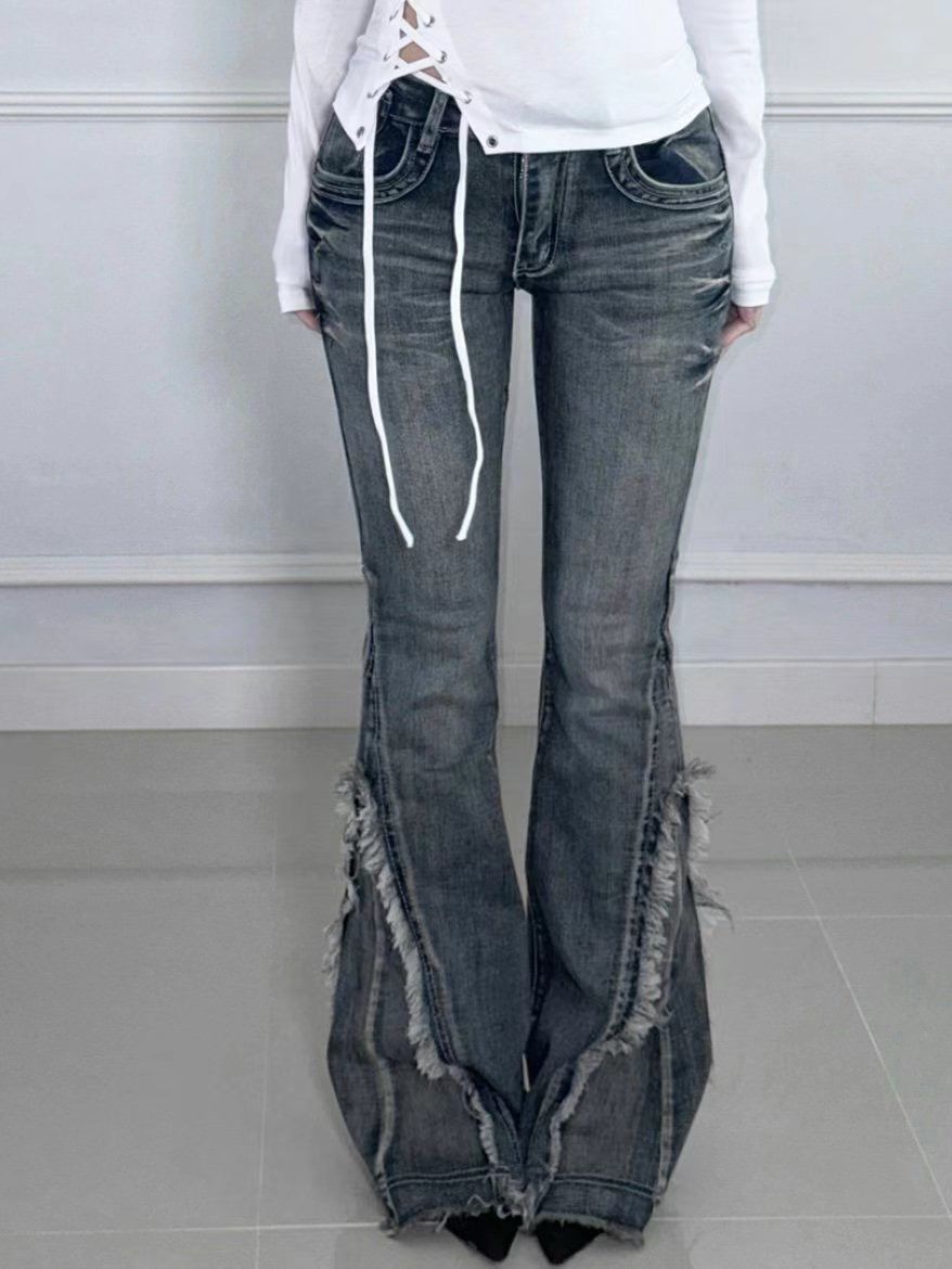 B03 韓國帶回🇰🇷中國製 爆款Millennium Babe Flare復古低腰牛仔喇叭褲