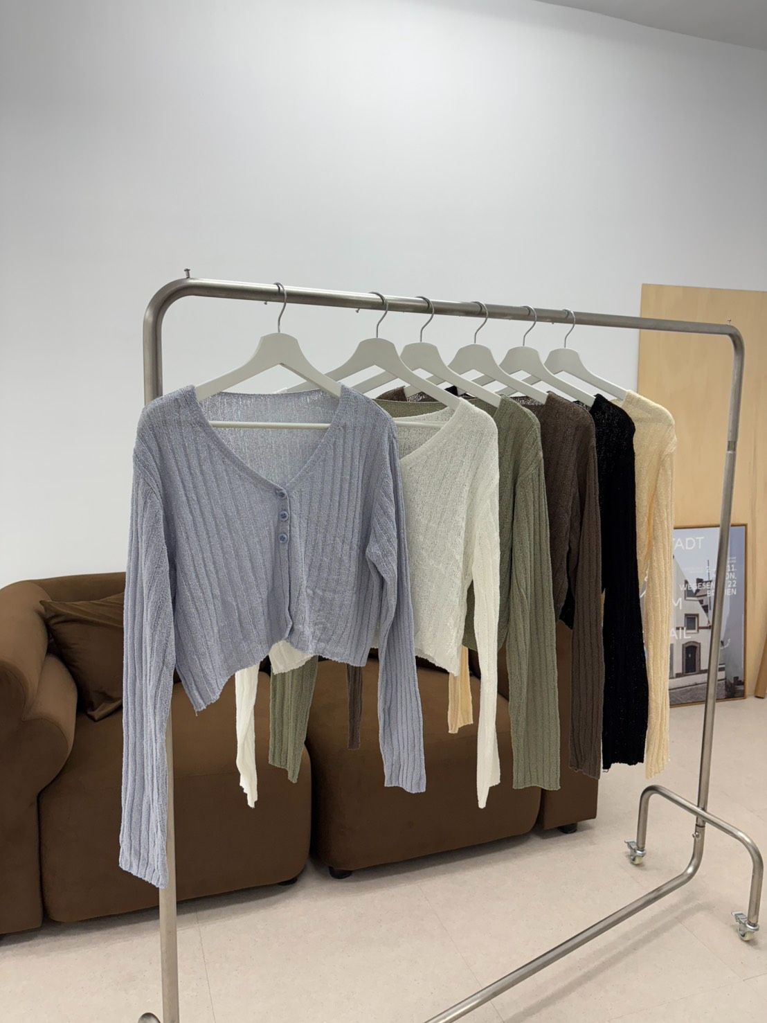 Made in Korea🇰🇷超甜回饋‼️韓系馬卡龍色調 純慾透透日常針織小罩衫🧶人人必備