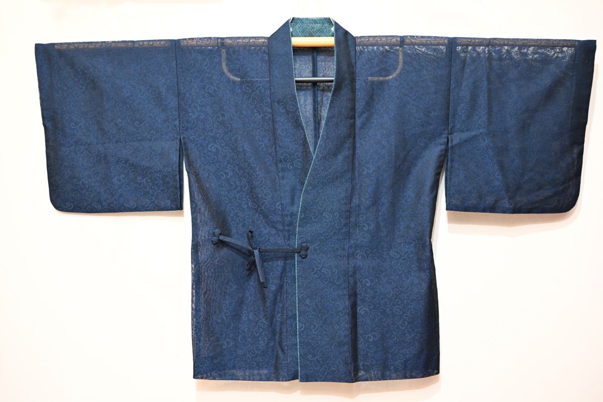 10-藏青藤蔓透紗 夏用作業服