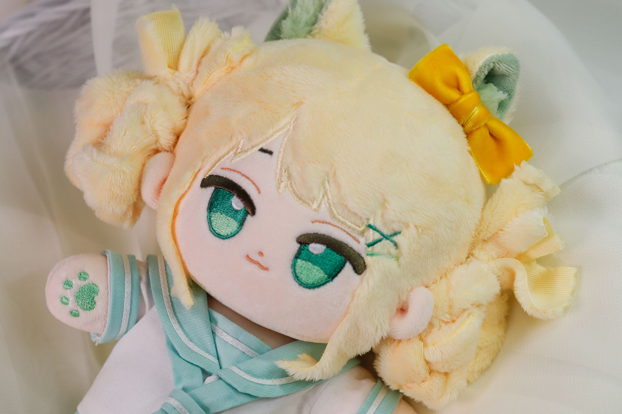 植絨緞帶髮飾-迷你蝴蝶結（中）