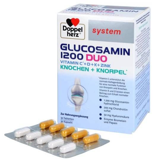（德國原裝） 德國 雙心 葡萄糖胺 軟骨素 雙重護養1200 DUO （60錠片+60膠囊入）
