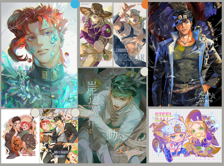 明信片區─花京院-露伴-承花-星塵遠征軍-SBR傑洛喬尼票卡-承太郎-SBRQ版