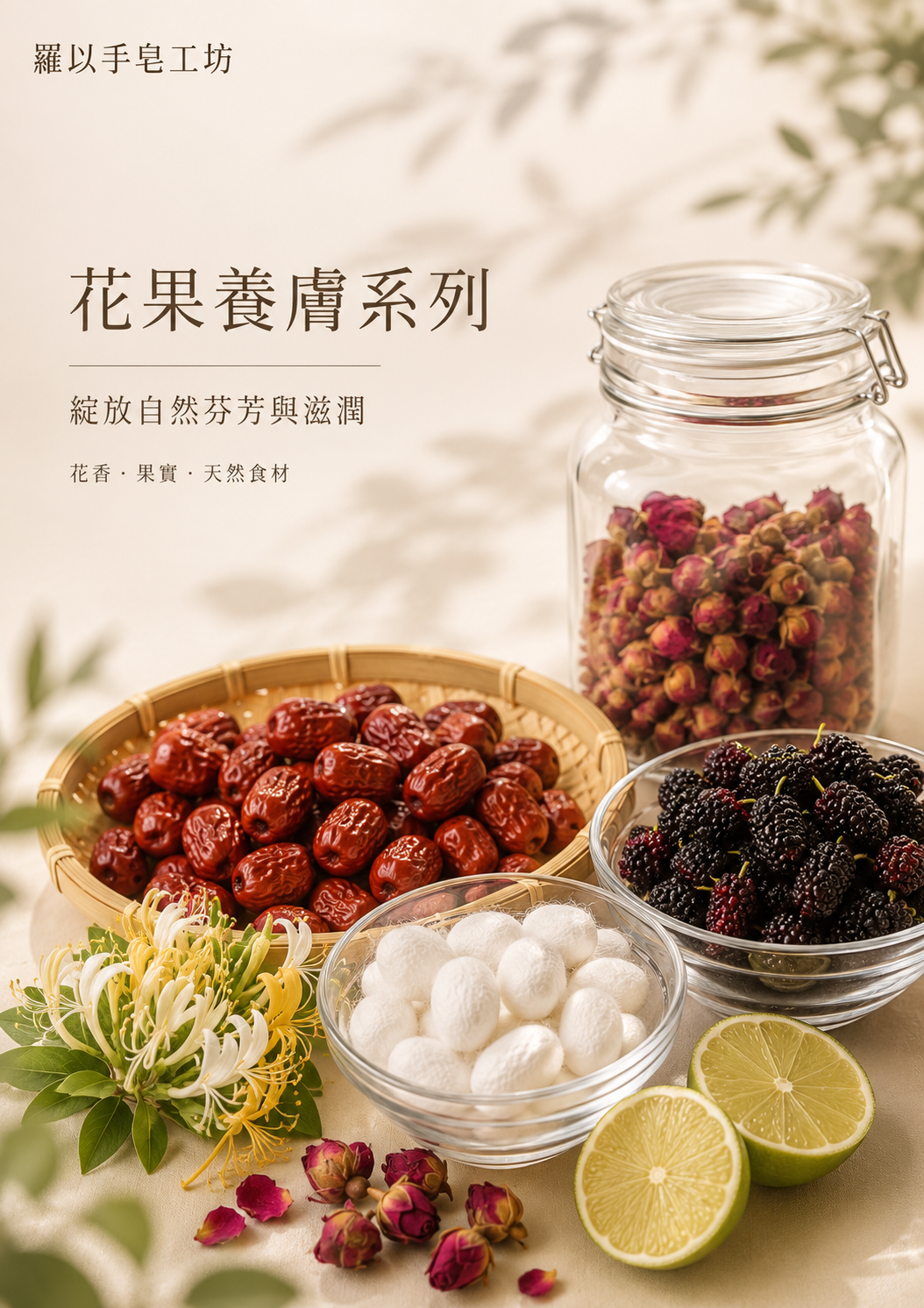 花果養膚系列3｜薰衣草.珍珠.桂花蠶絲皂