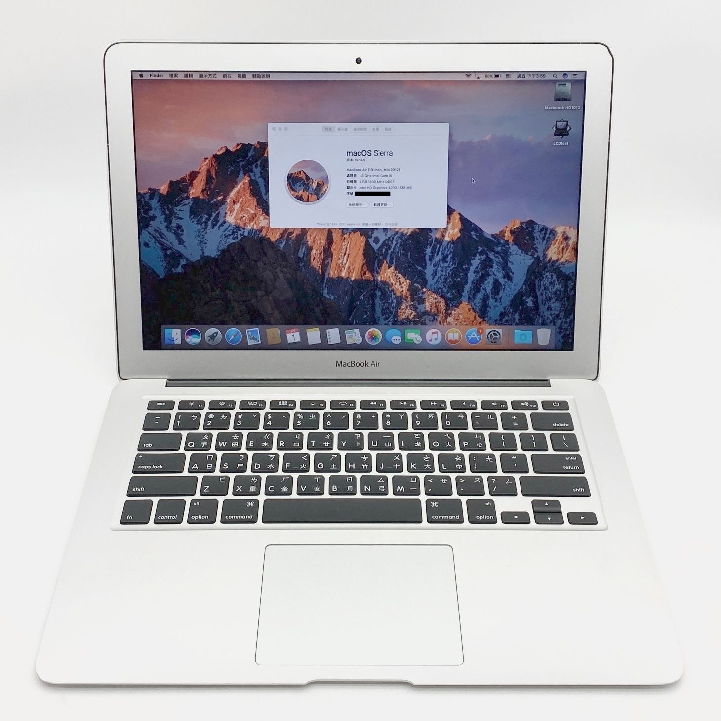 MacBook Air 13＂ Mid 2012 [Core i5-1.8 GHz]