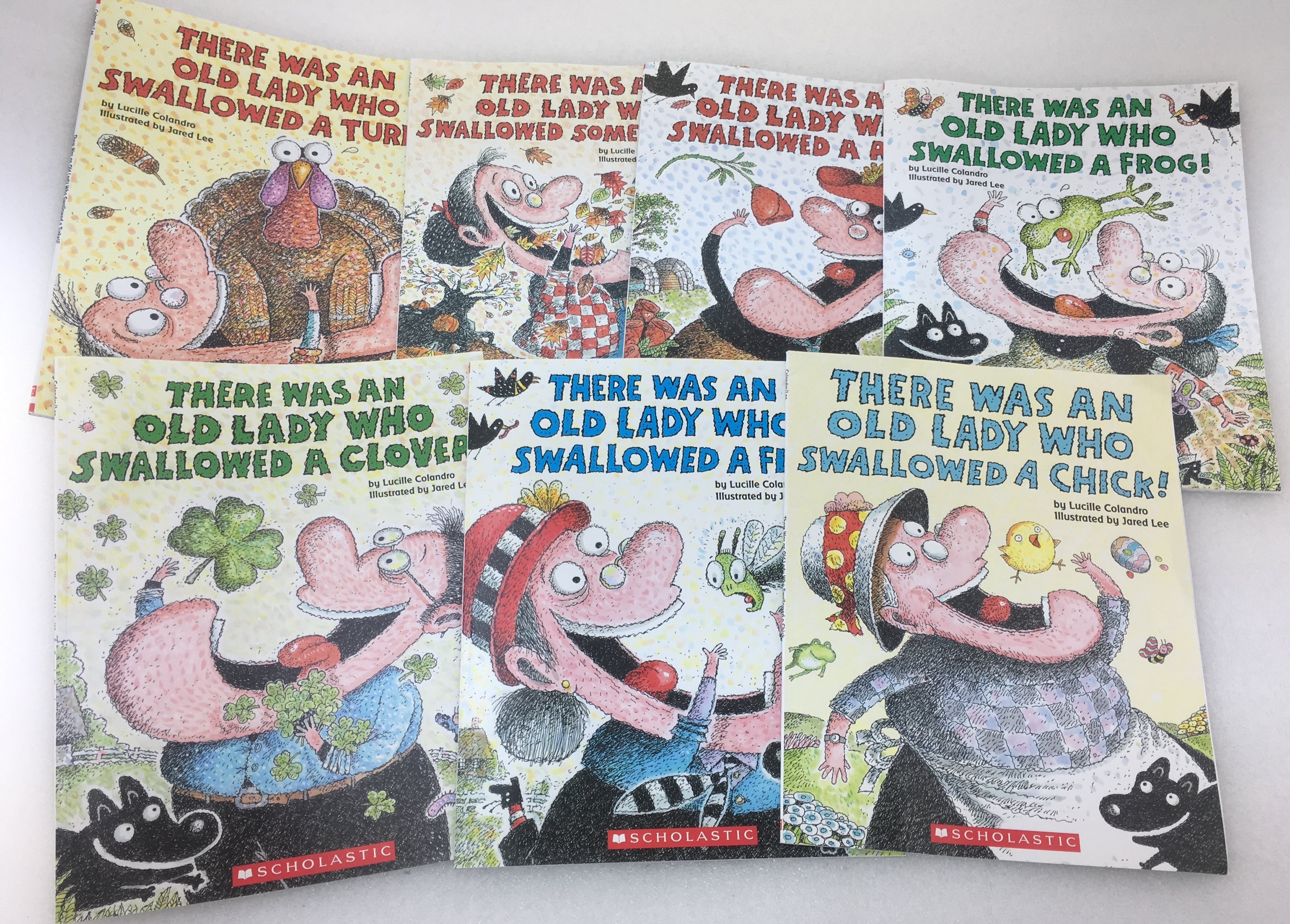 【熱門套書】There Was an Old Lady Who Swallowed 7書 $1050  （-TWA7-）