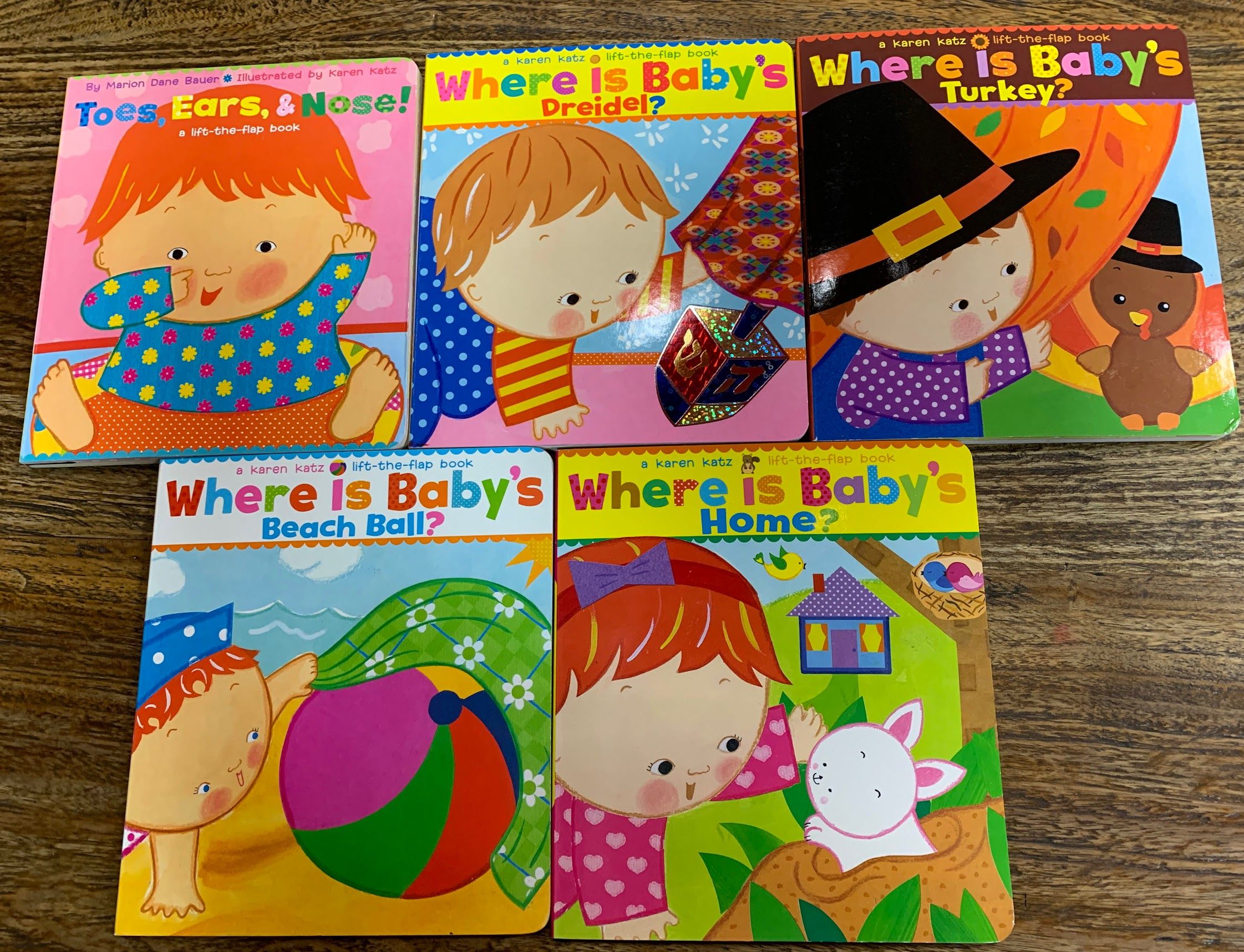 可愛暖心寶寶硬頁書 Karen Katz’s 5 書 $370 （-KKC5-）