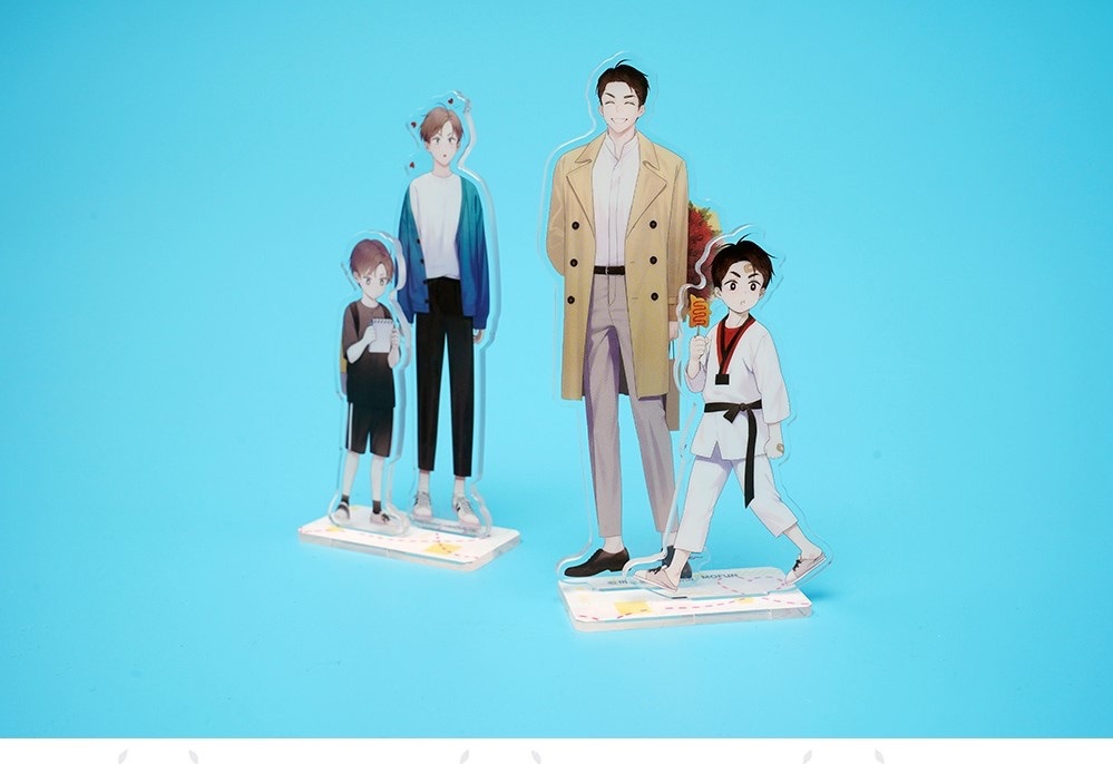 拆檢 四週戀人 Mofun咖啡廳 壓克力立牌一對