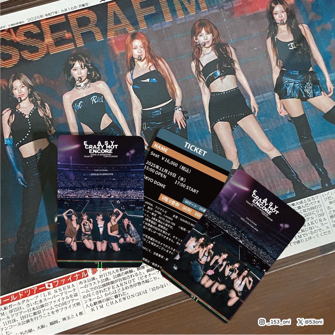 聖誕活動-TOKYO DOME紀念票卡