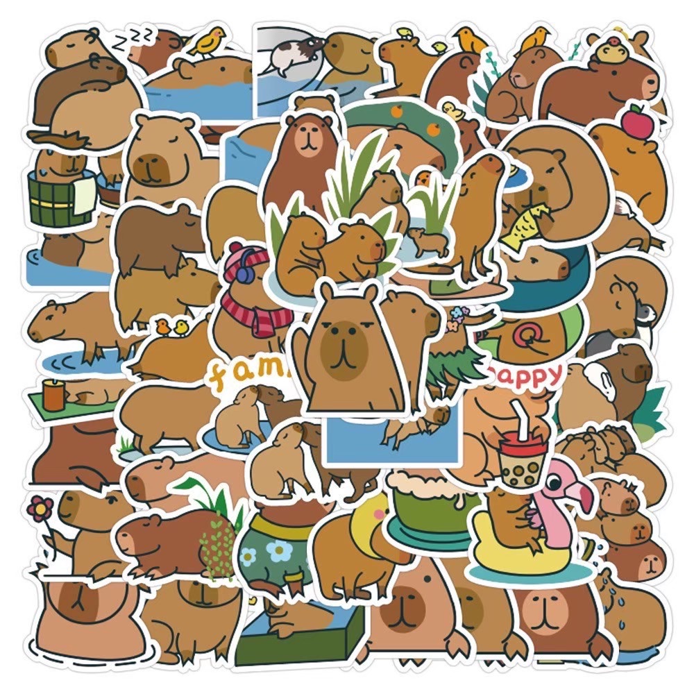 水豚君防水貼紙