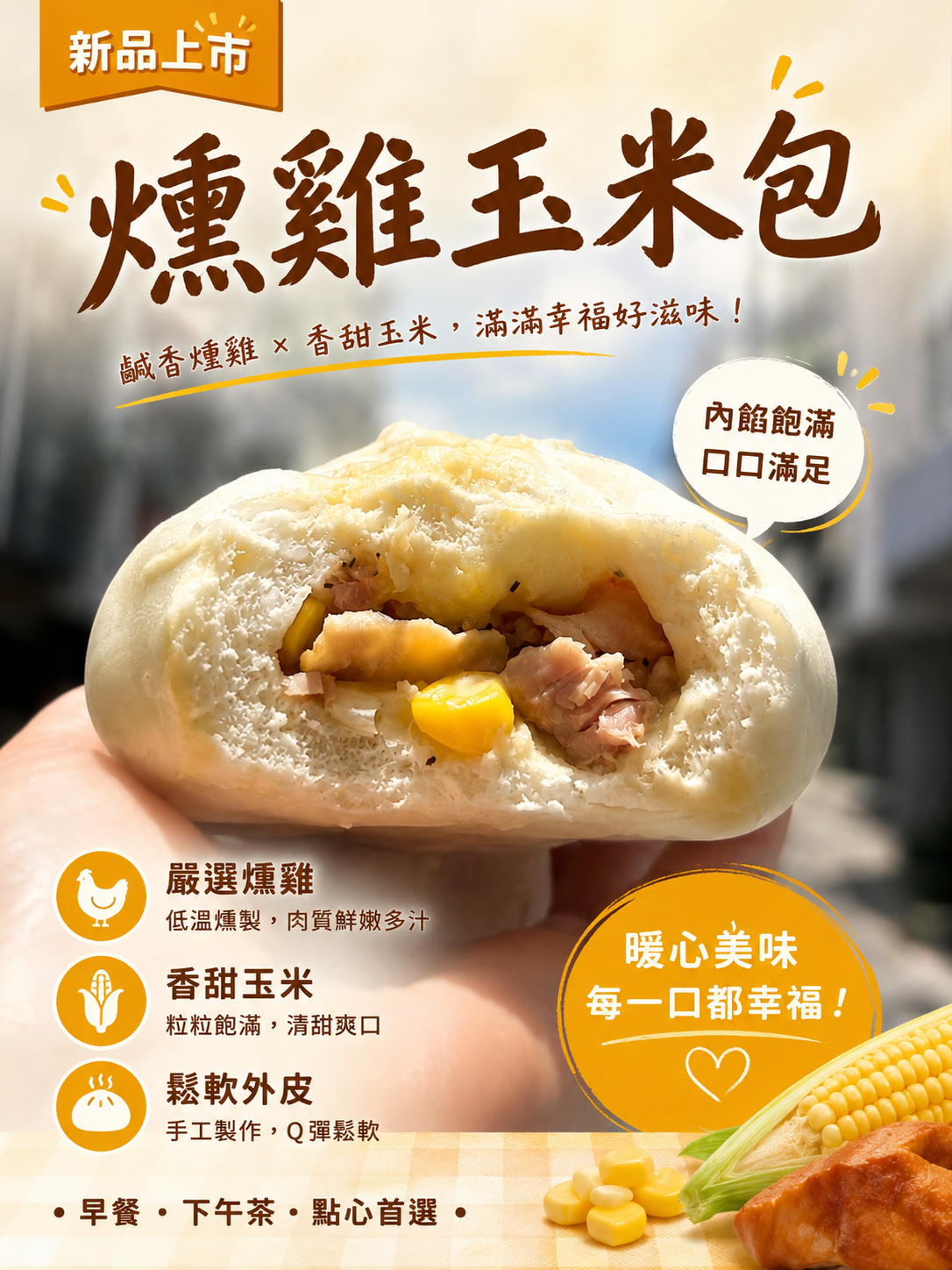 燻雞玉米包5入