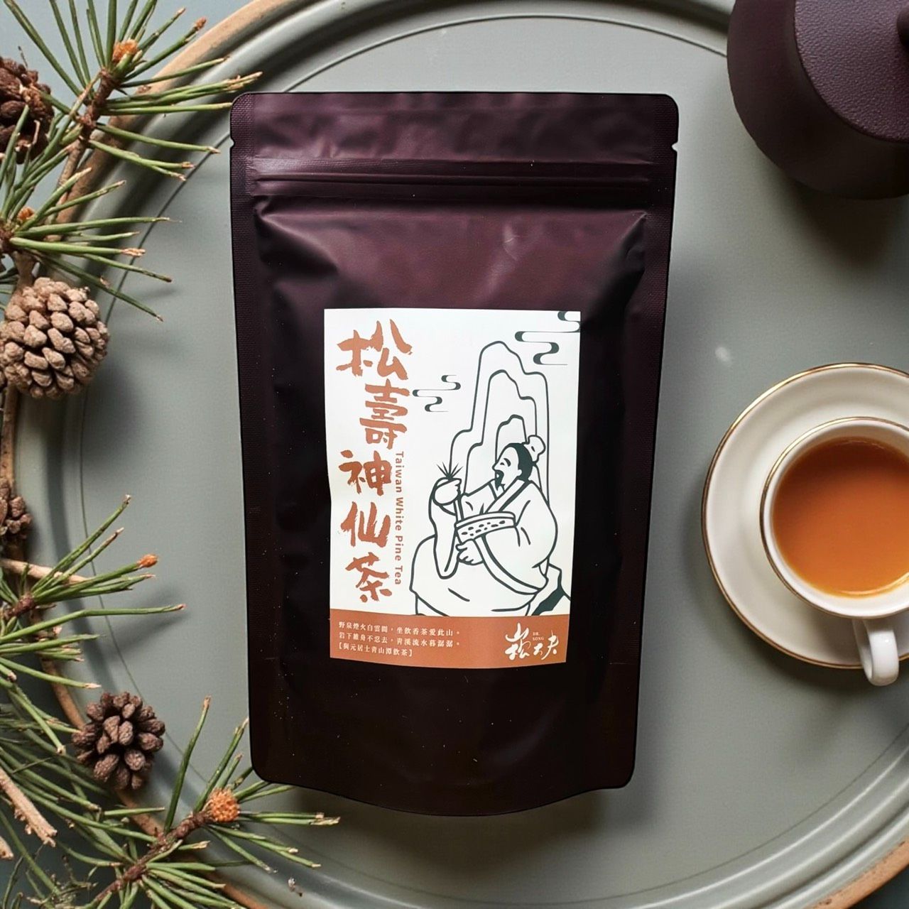 崧大夫-松壽神仙茶-純五葉松針茶-無咖啡因安神安眠茶