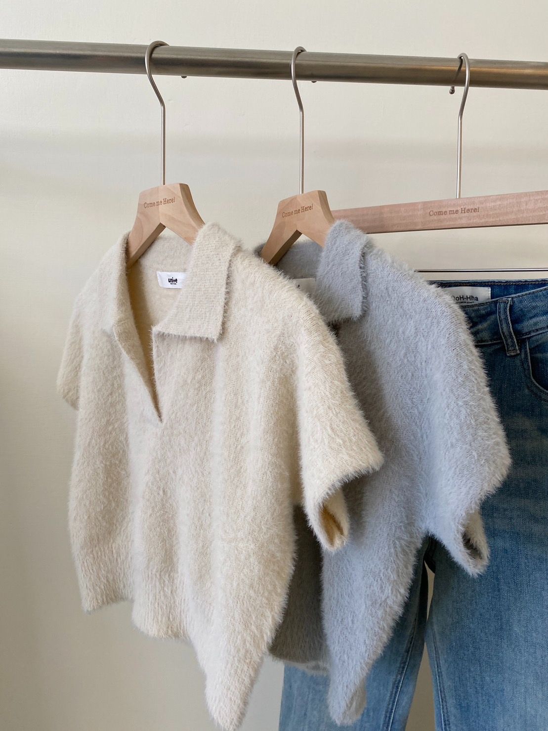 馬海毛翻領上衣