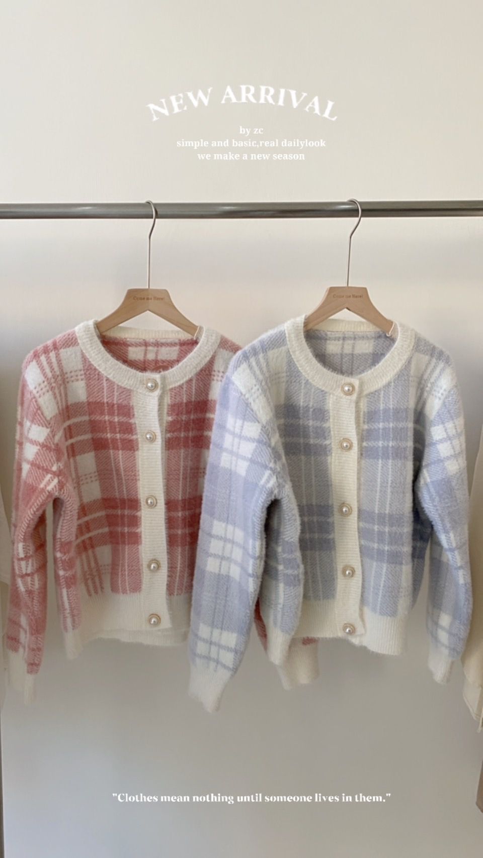 水貂毛後磅針織外套