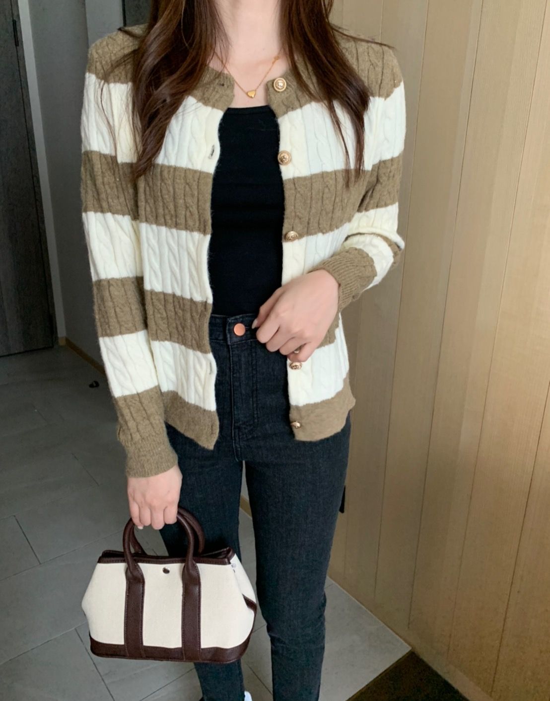 麻花金釦外套上衣