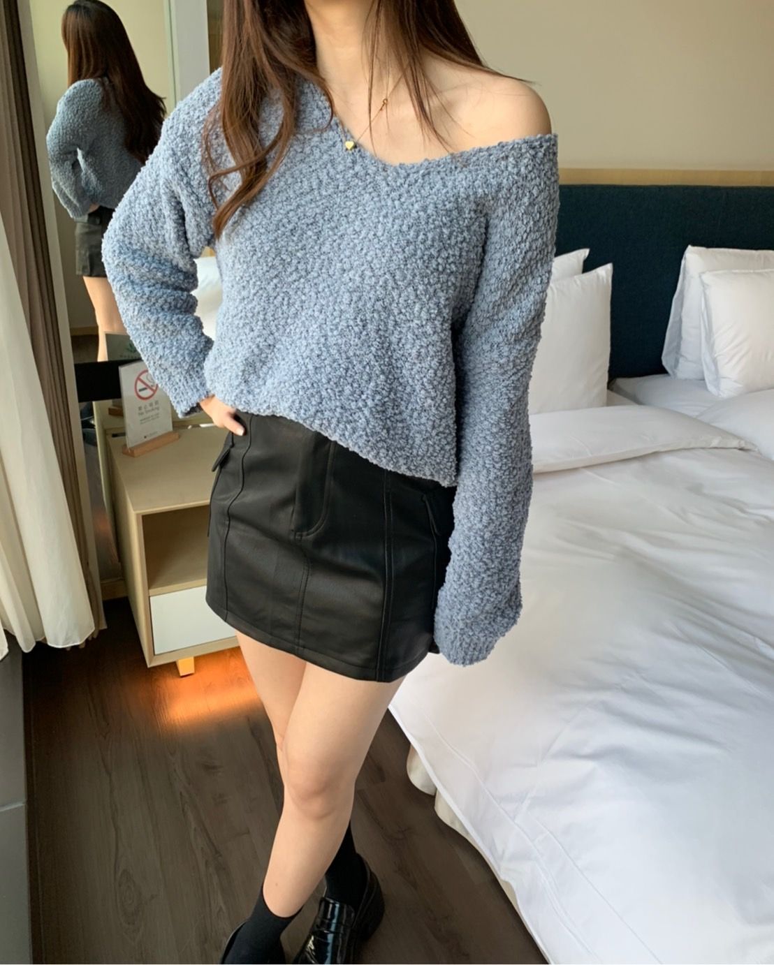 珊瑚絨寬鬆上衣